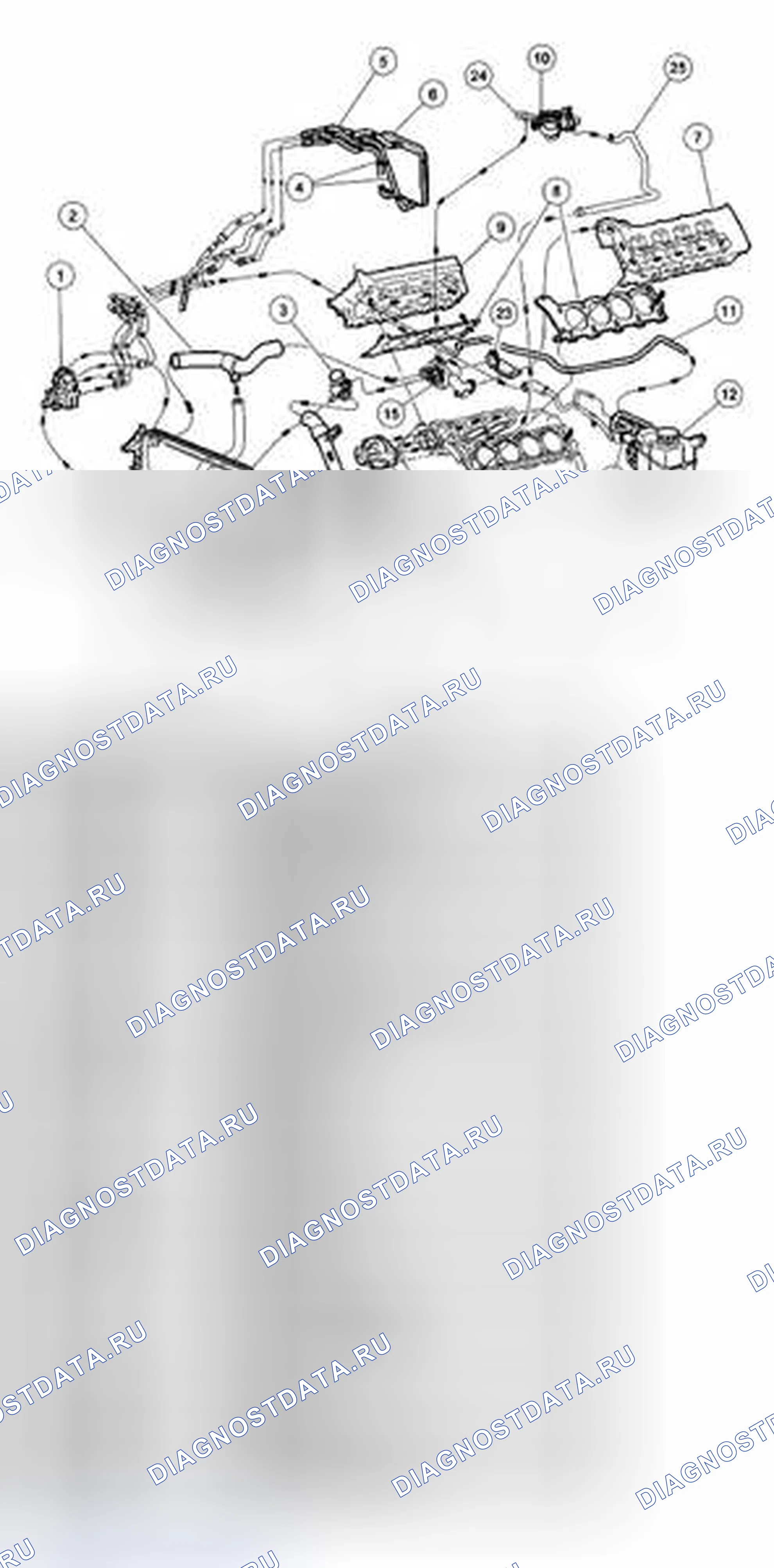 Рис. 2: Поток хладагента 3.9L. Hyundai ix25 II