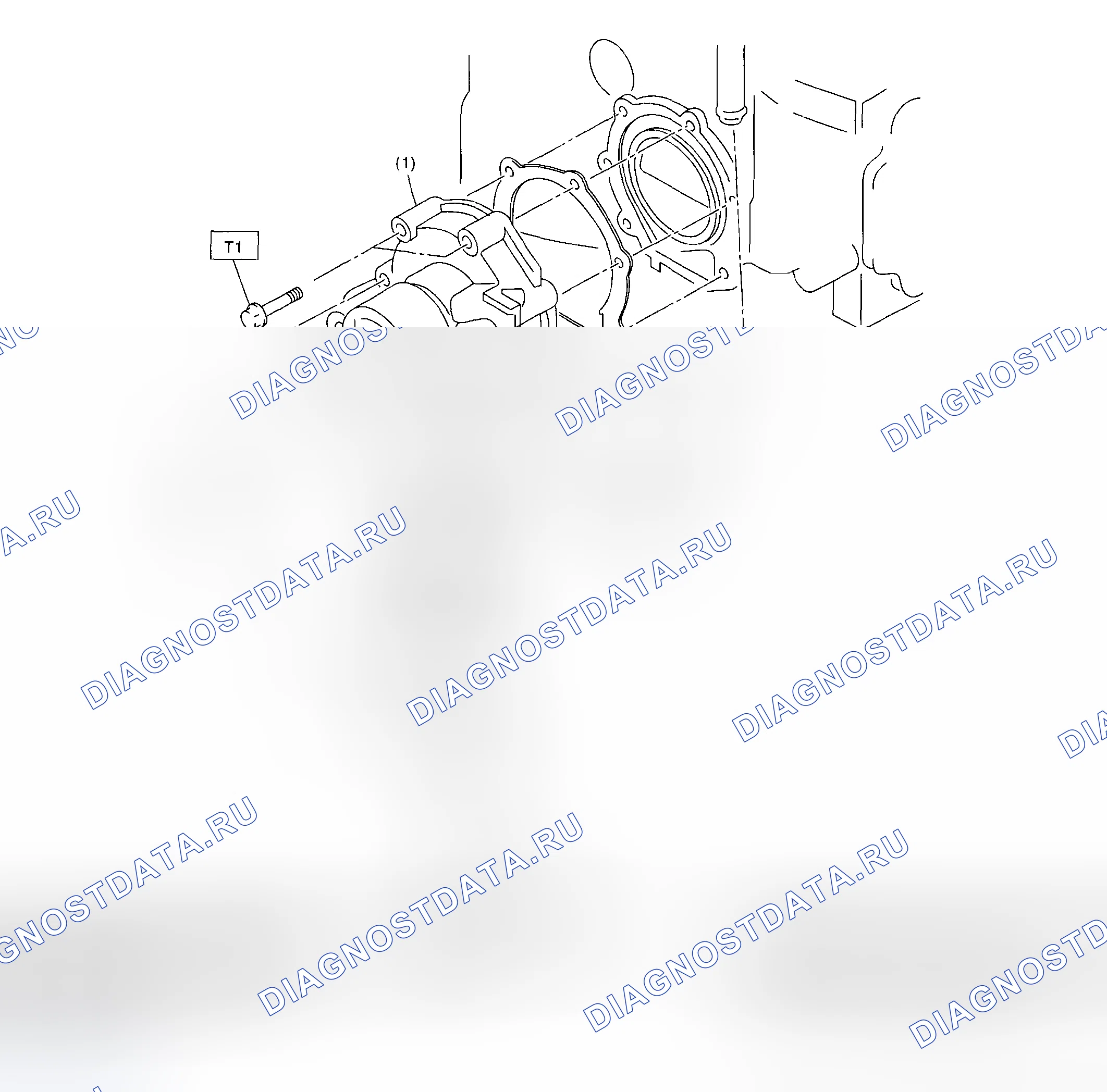 Рис. 1: ВОДЯНОЙ НАСОС. Honda WR-V I