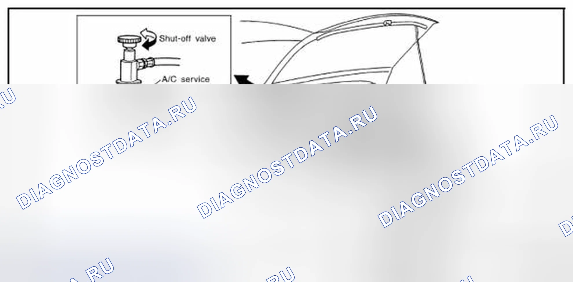 Рис. 152: Выпуск хладагента. Nissan Altima L33