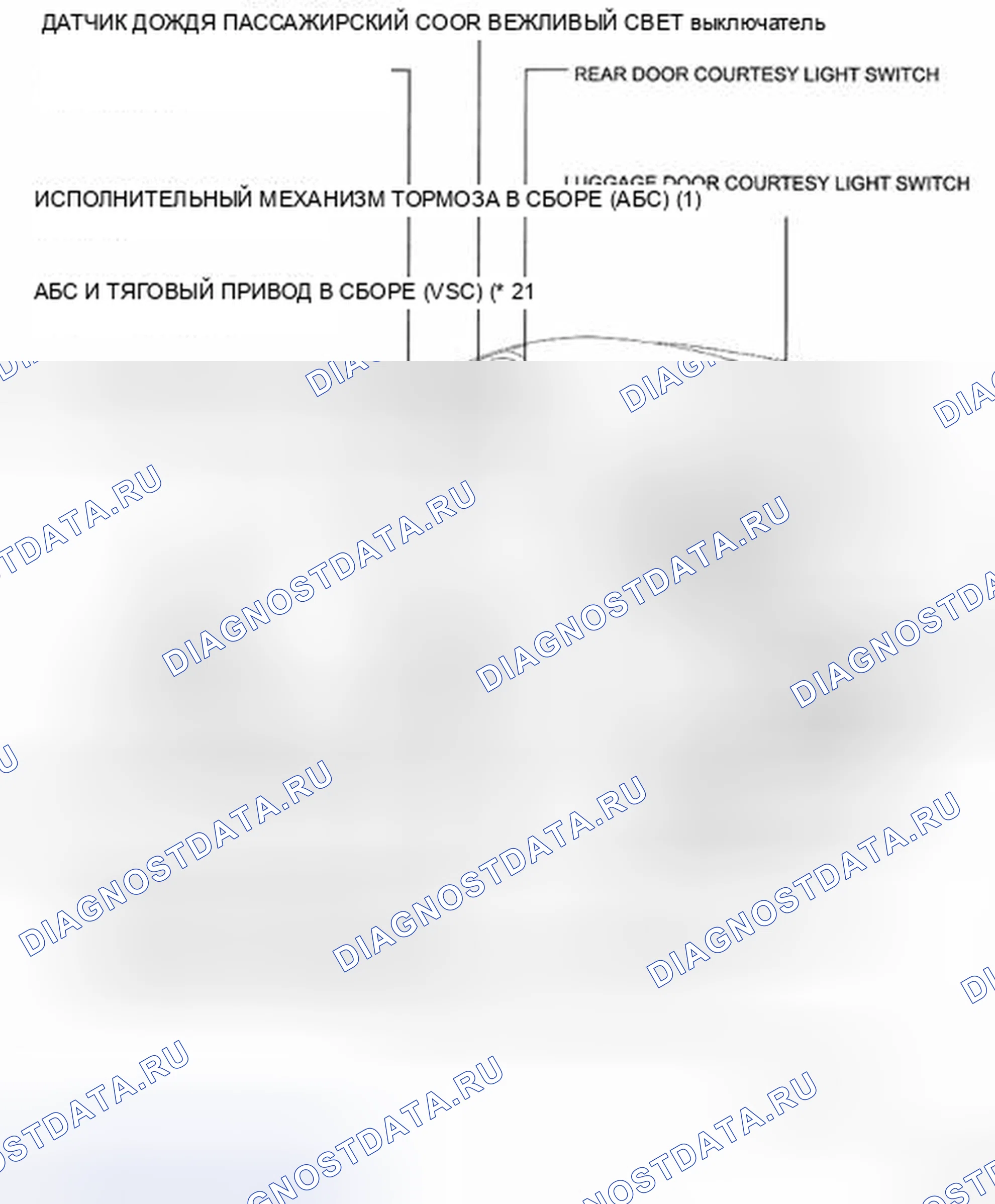 Рис. 56: РАСПОЛОЖЕНИЕ ДЕТАЛЕЙ. Toyota Avalon XX30 рестайлинг