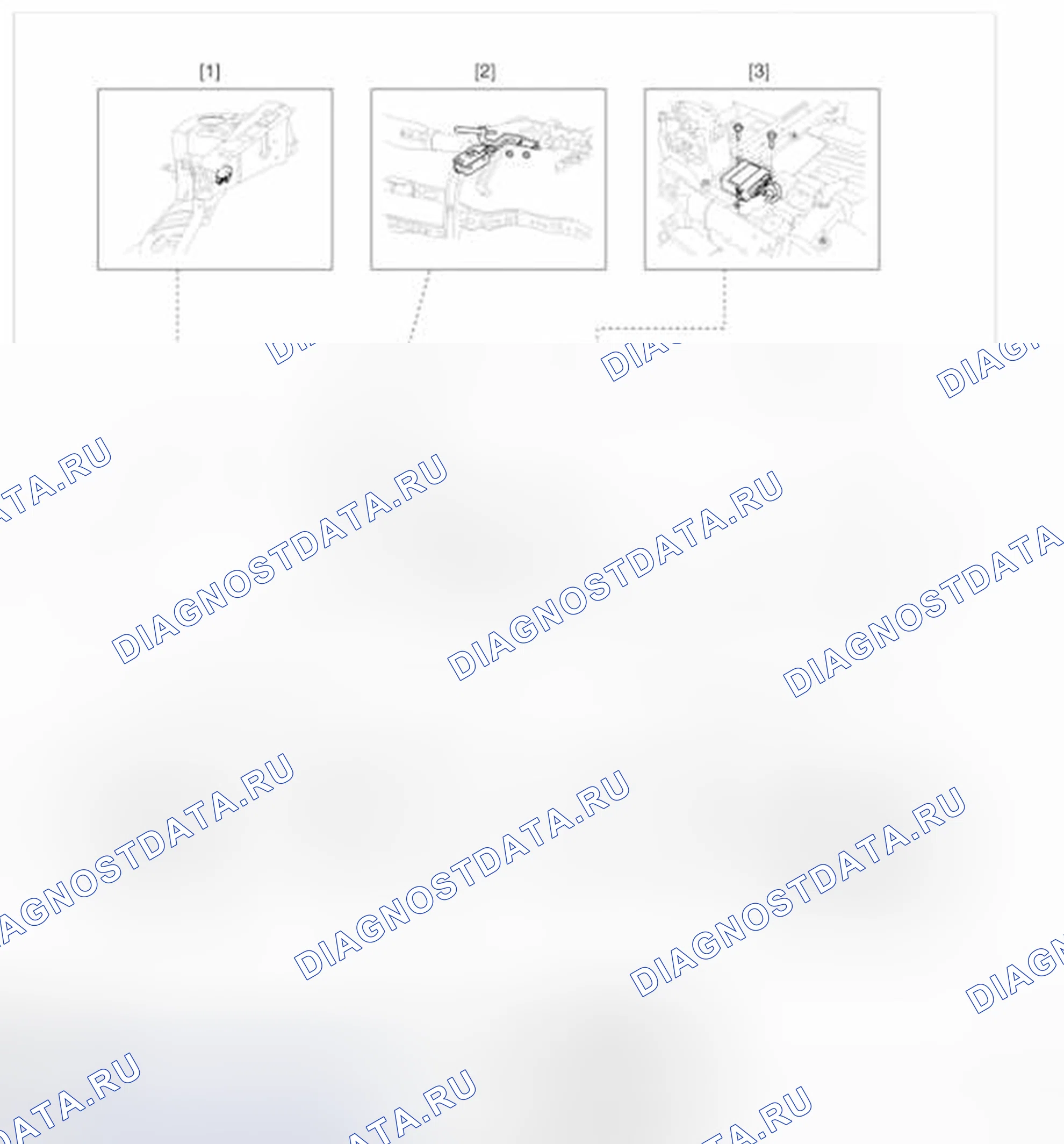 Рис. 14: Расположение компонентов (1). Hyundai Veracruz I