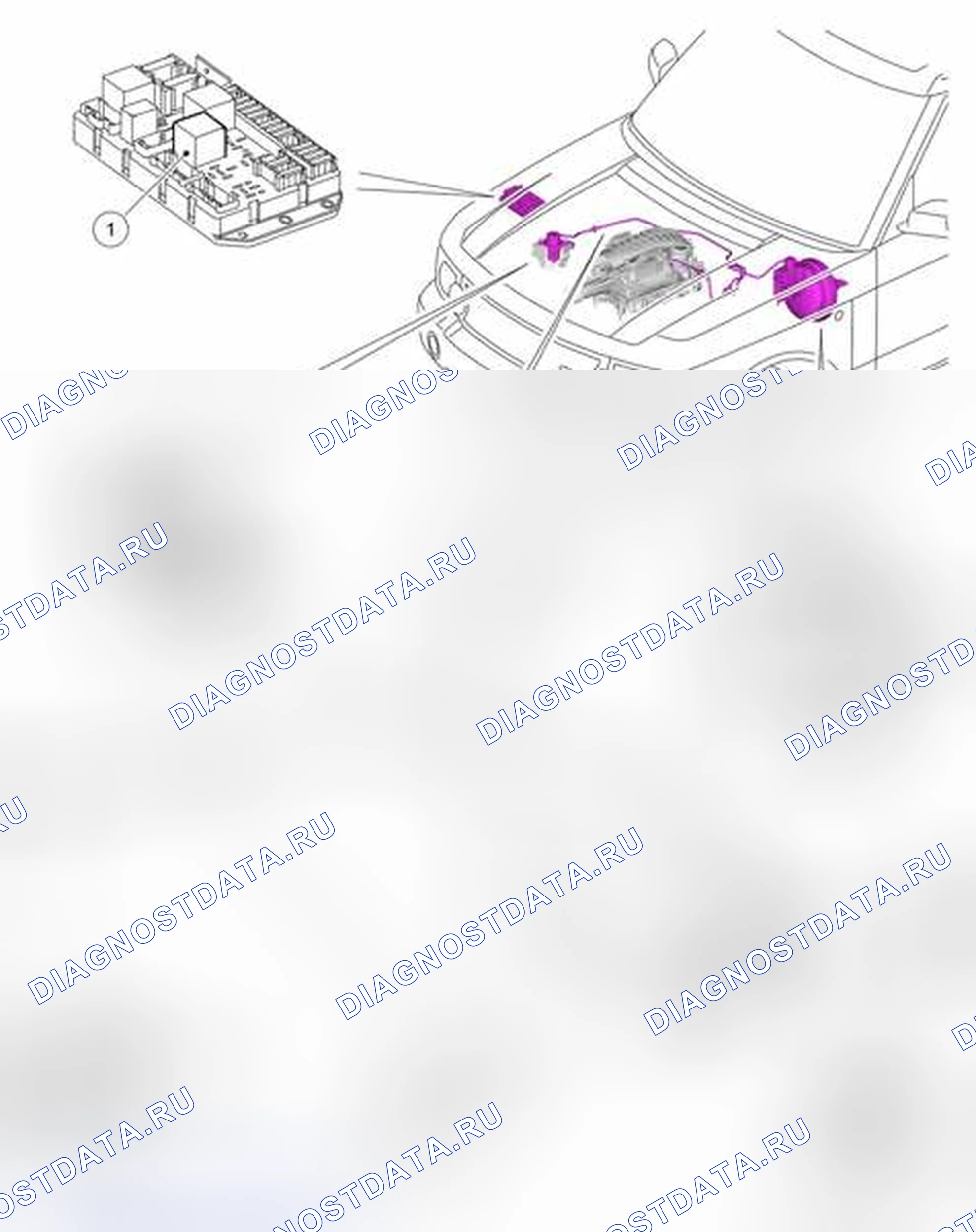 Рис. 39: Расположение компонентов - 4,2 л с наддувом. Land Rover Range Rover L322