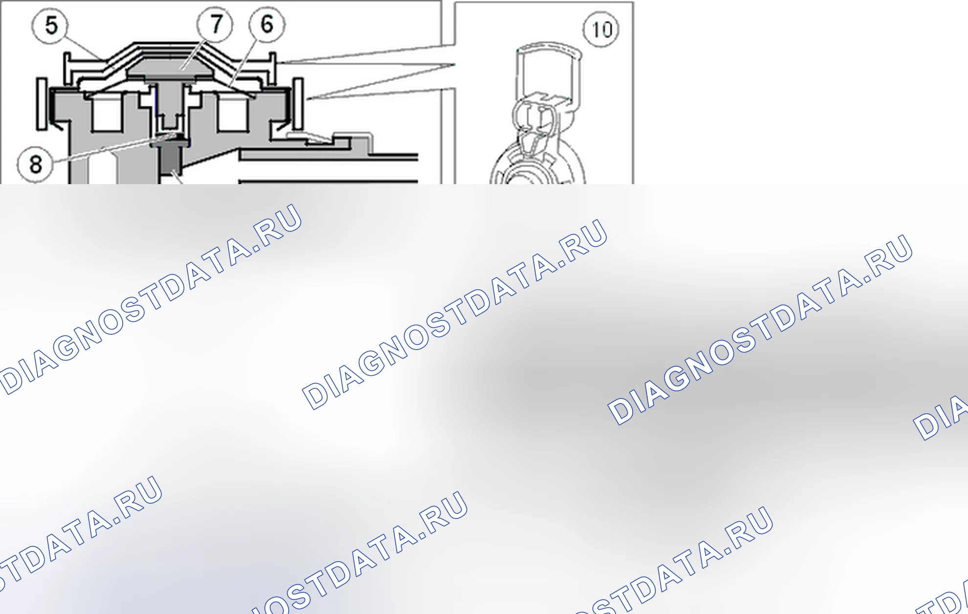 Рис. 43: Пакет SIPS, обзор компонентов. Volvo C70 I