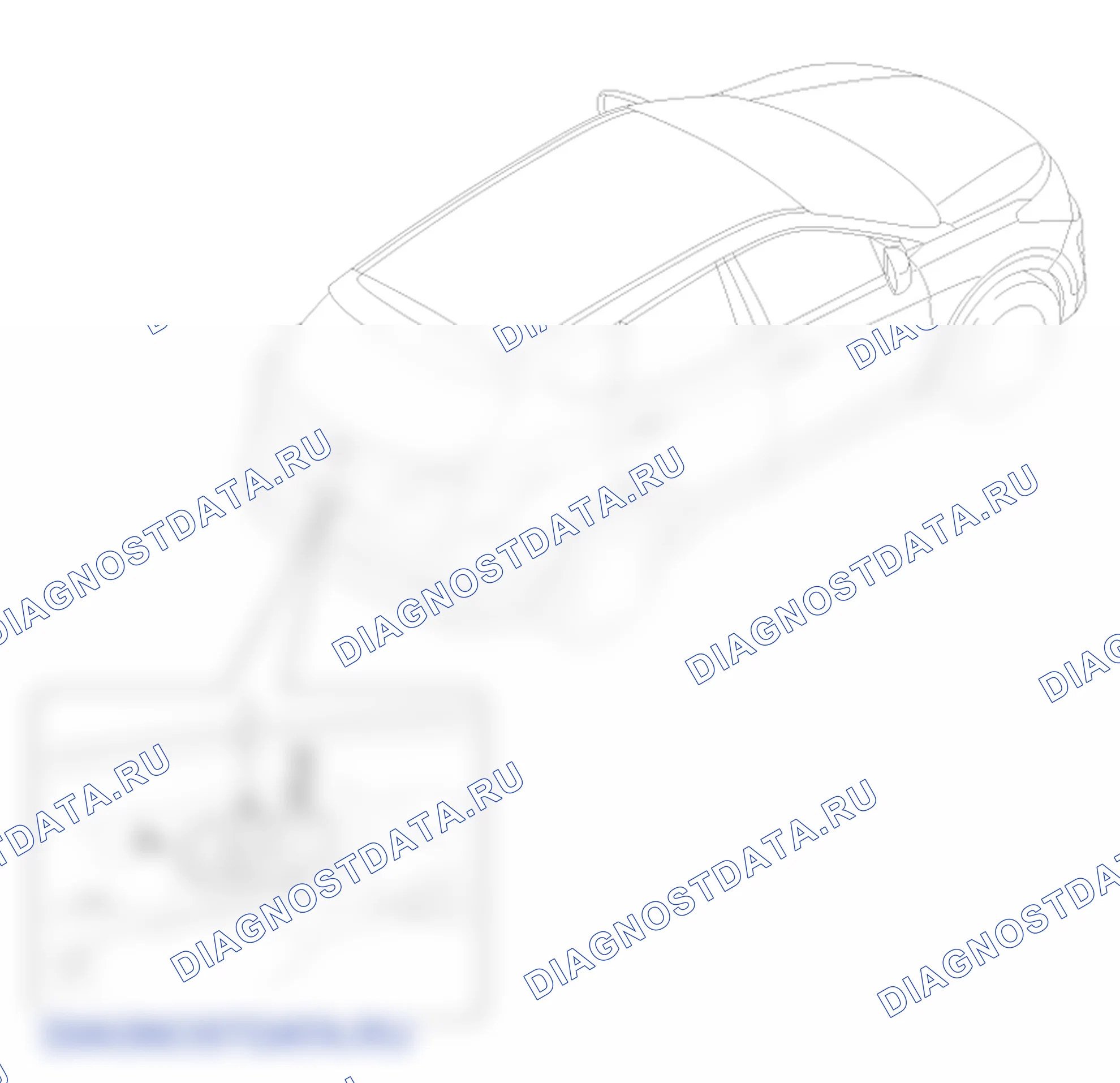 Расположение деталей защёлки двери багажника. Hyundai Santafe Sport DMA