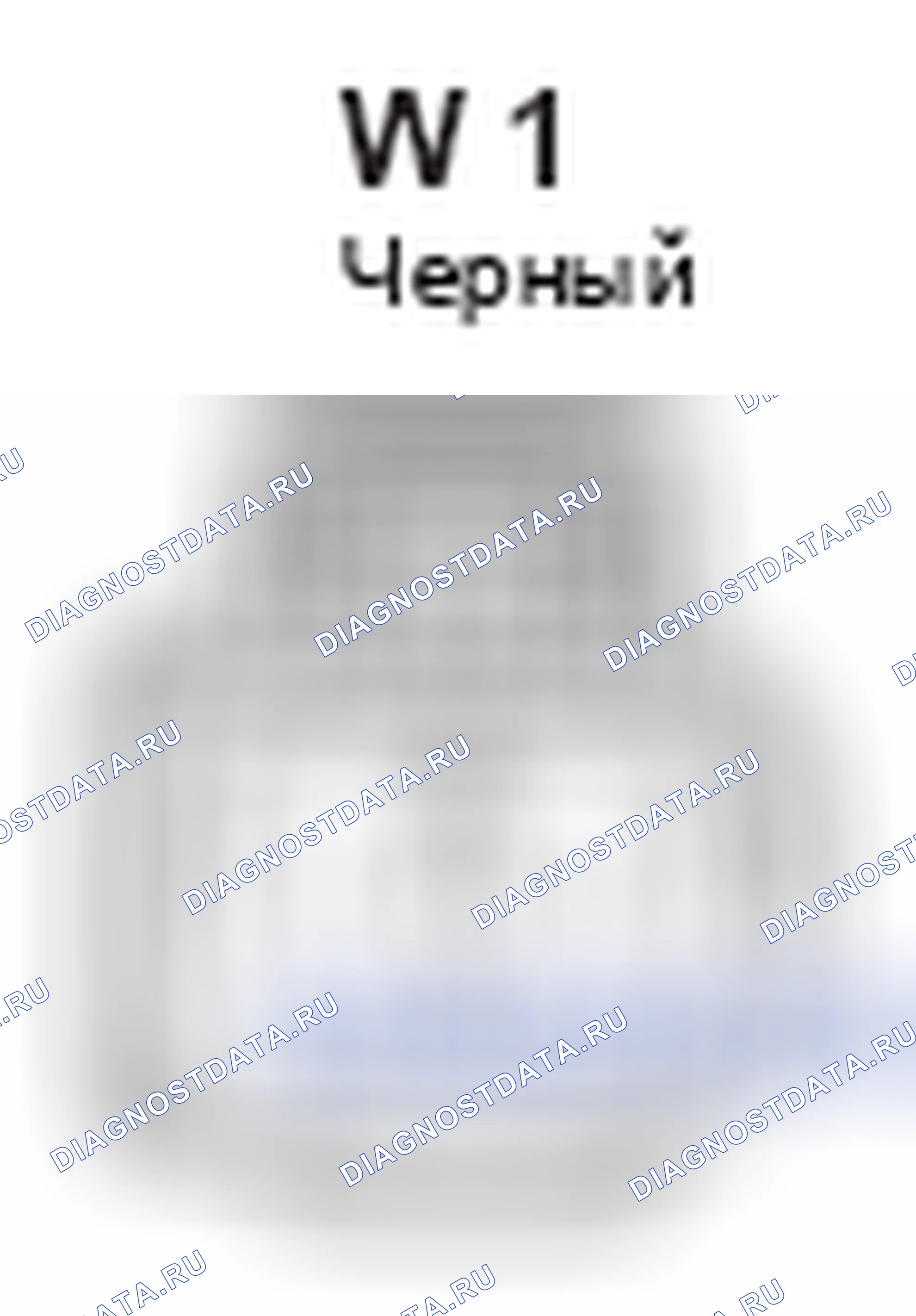 Рис. 514: Вид с торца разъема датчика уровня шайбы (W 1). Toyota 4Runner IV рестайлинг