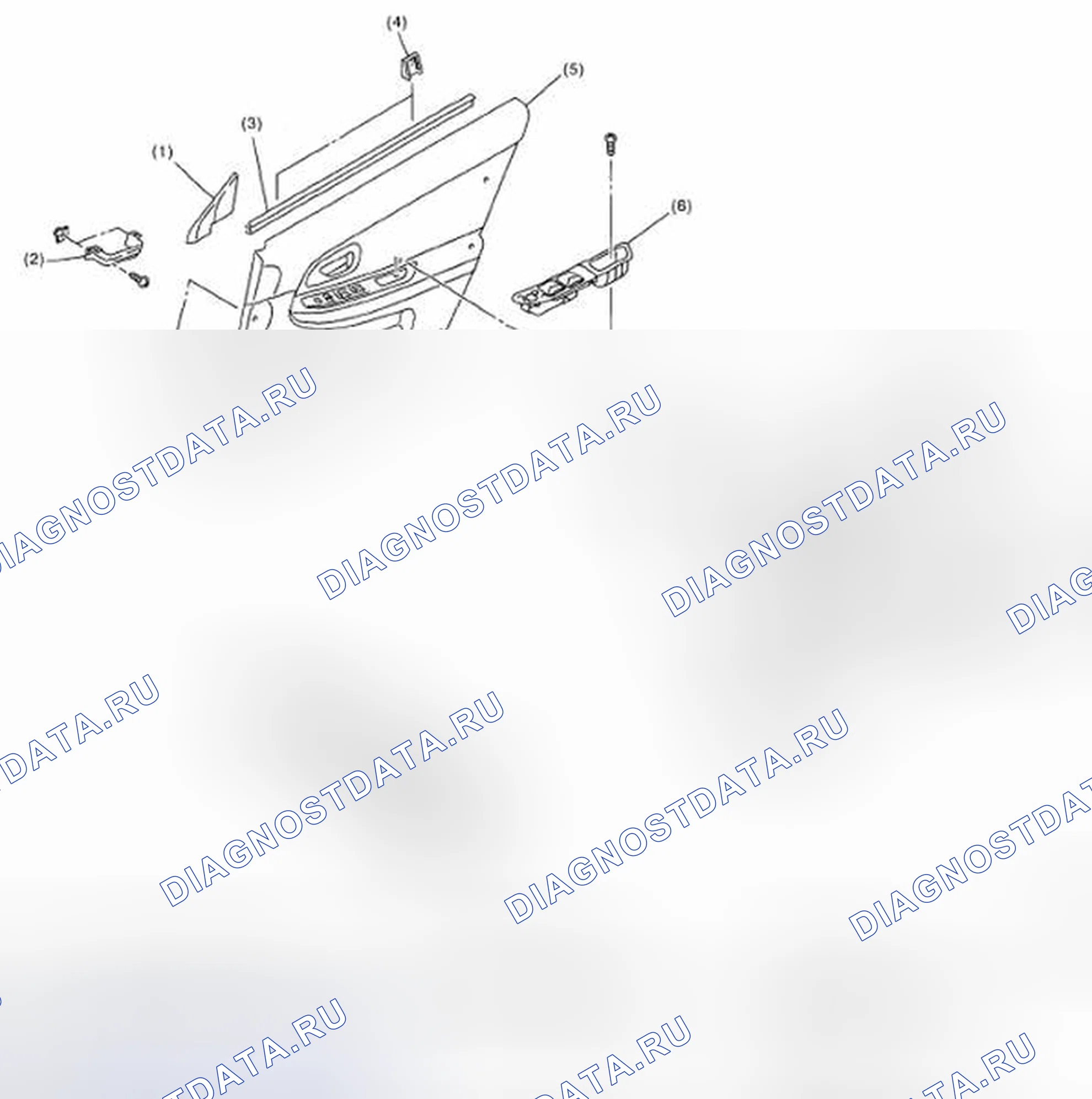Рис. 29: Разнесенный вид дверной отделки. Subaru Impreza WRX STI GD рестайлинг 2