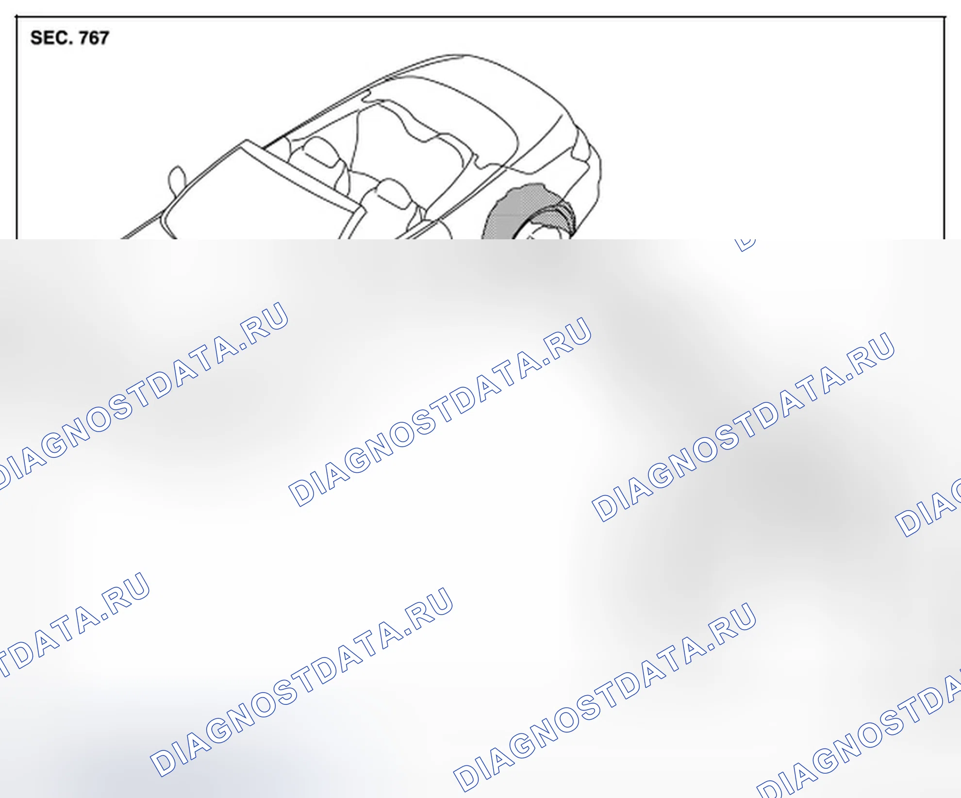 Рис. 27: ПРОТЕКТОР ЗАДНЕЙ КОЛЕСНОЙ НИШИ: Вид в разобранном состоянии. Infiniti Q60 I