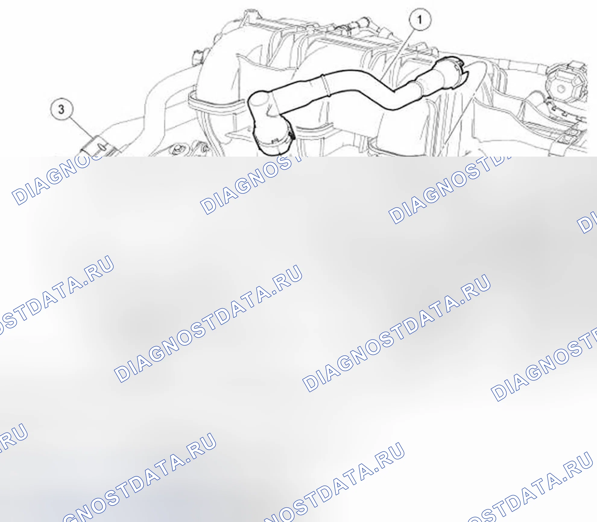 Рис. 296: Идентификация крышки клапана - компоненты Rh (1 из 2). Ford Mustang V