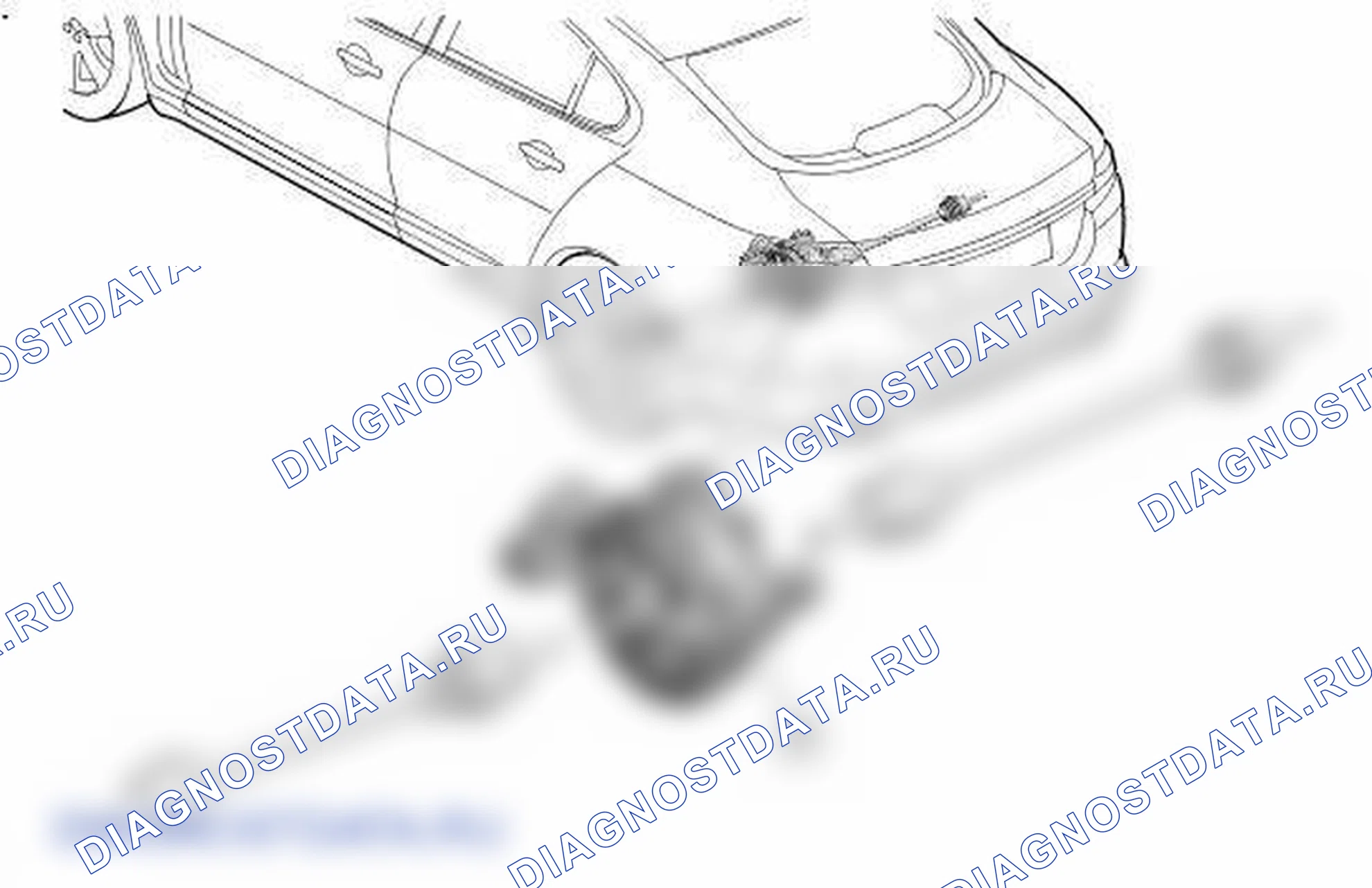 Рис. 5: РАСПОЛОЖЕНИЕ КОМПОНЕНТОВ. Jaguar XF I