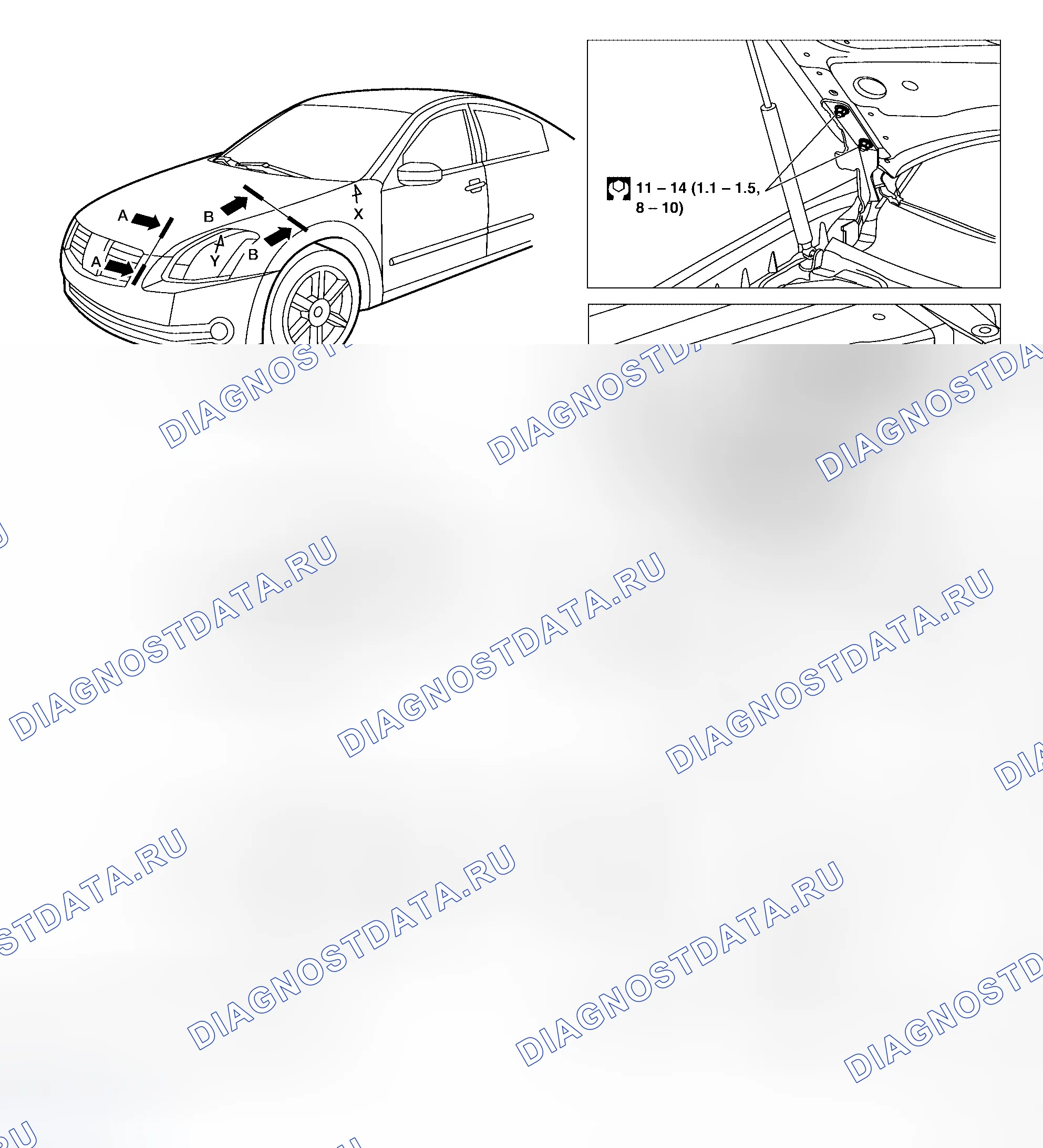 Рис. 168: Регулировка фитинга. Honda Prelude I