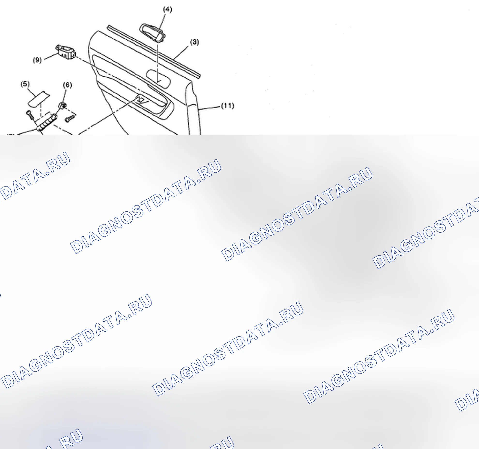Рис. 32: ОТДЕЛКА ДВЕРЕЙ. Subaru Legacy BL/BP рестайлинг