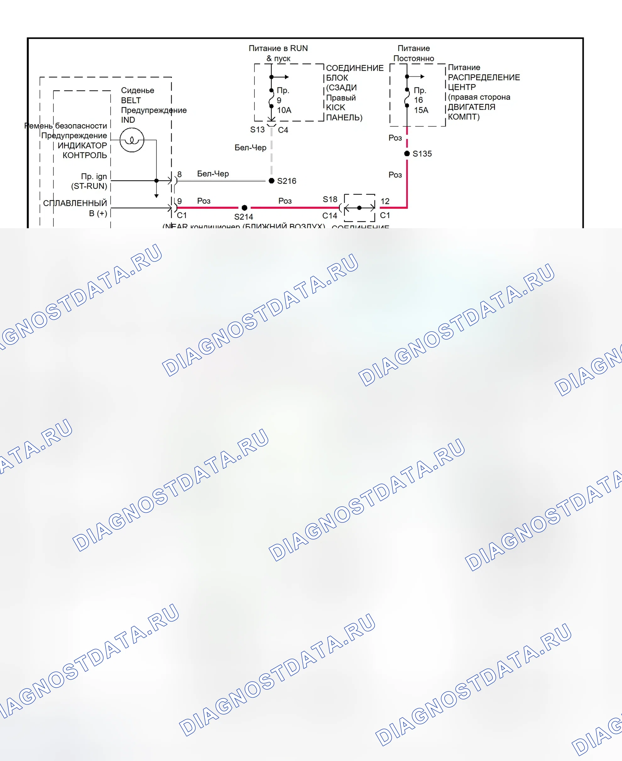 Warning System Circuits. Jeep Cherokee II рестайлинг