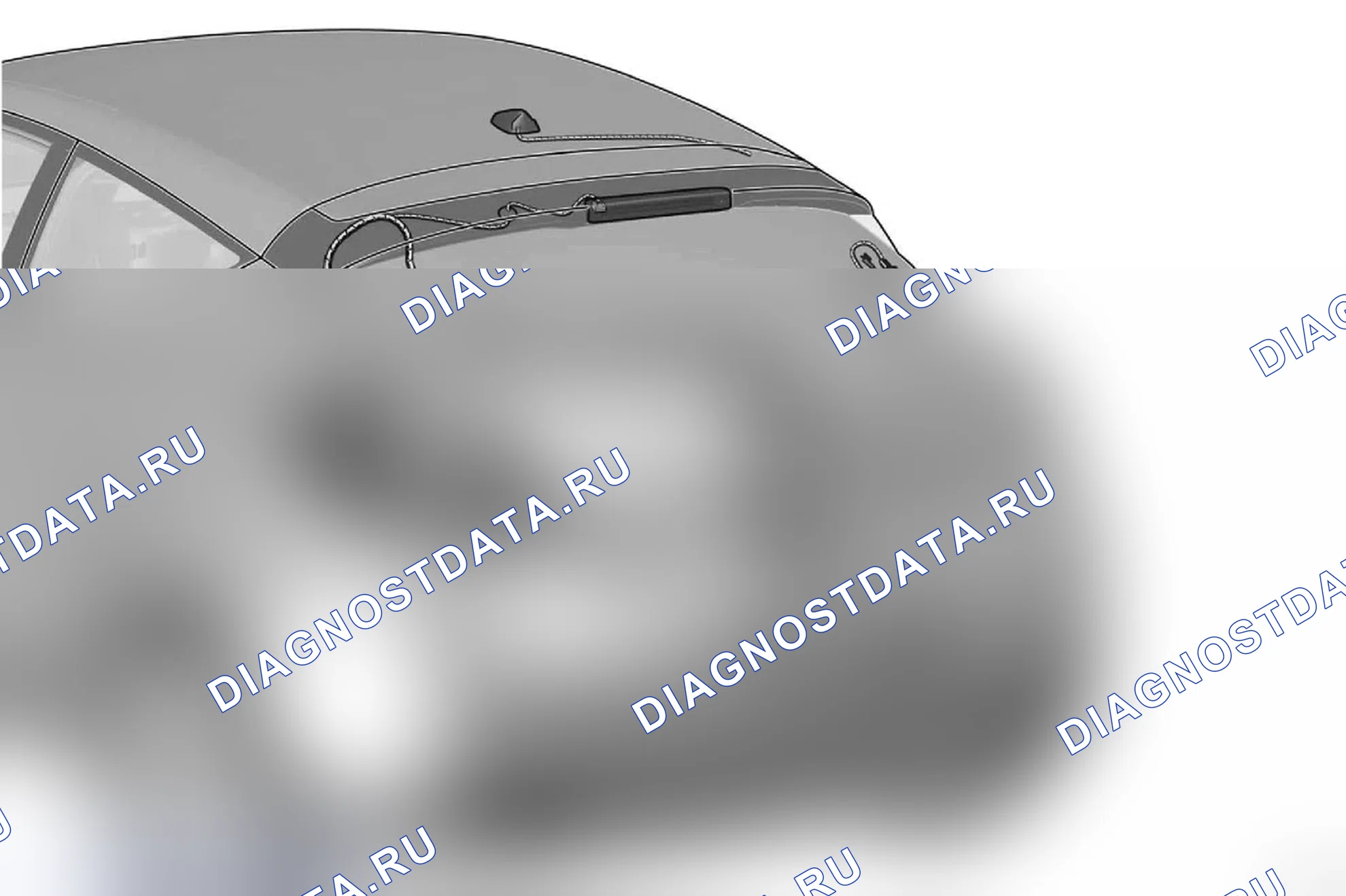 Жгут проводов заднего бампера: доступ к разъему. Renault Scenic III