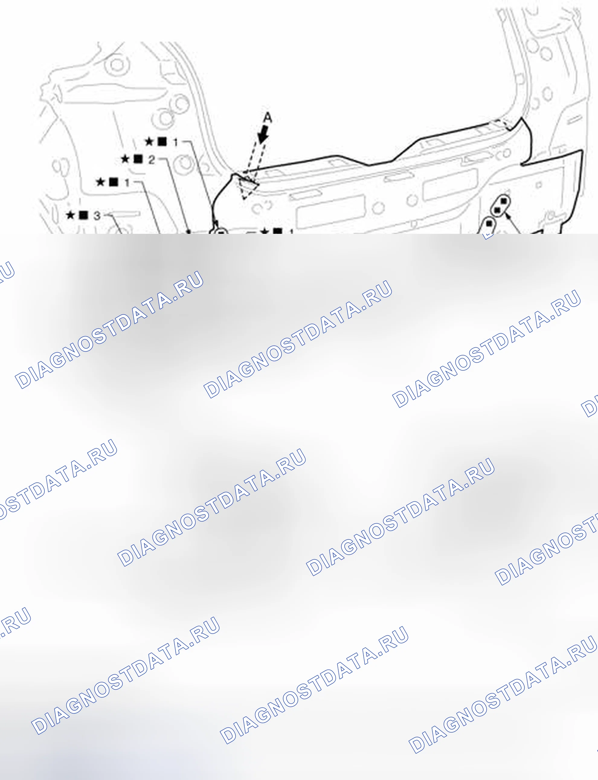 Рис. 204: Задняя панель (модели 2WD). BMW 4 серия F32/F33 рестайлинг
