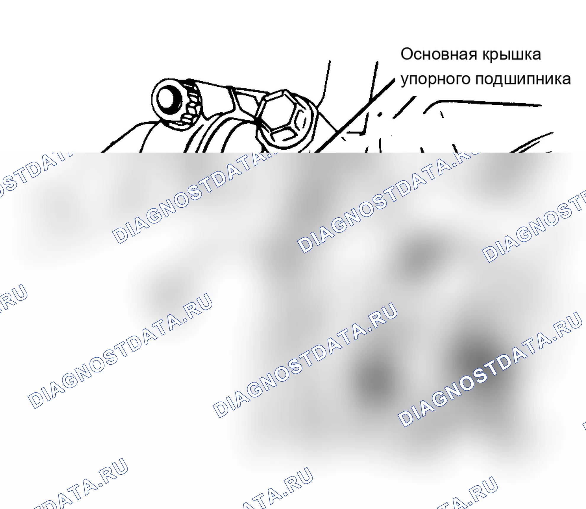Рис. 24: Проверка люфта конца коленчатого вала. Jeep Wrangler I