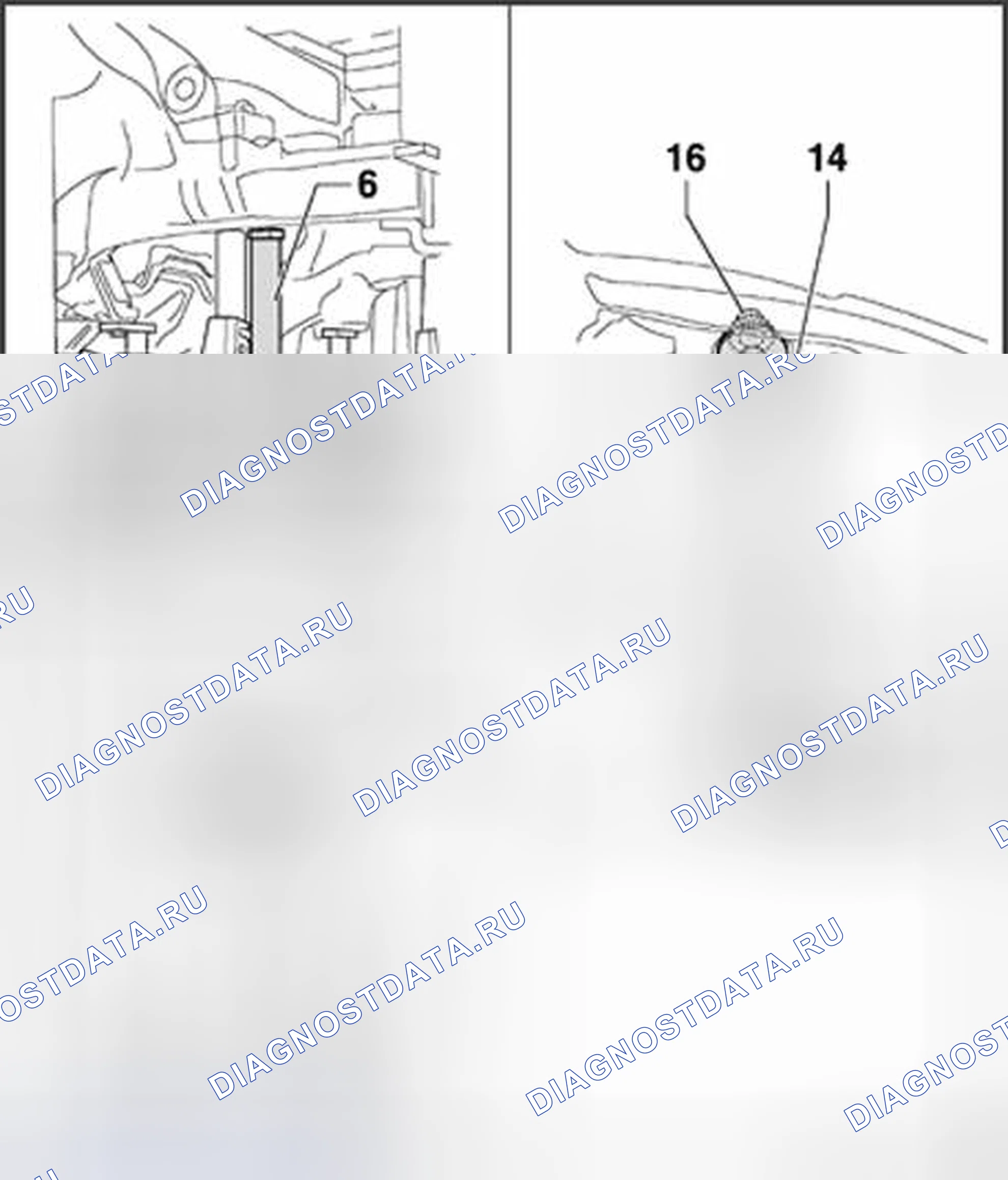 Рис. 147: Передние юстировочные кронштейны, обзор. Volkswagen Jetta IV