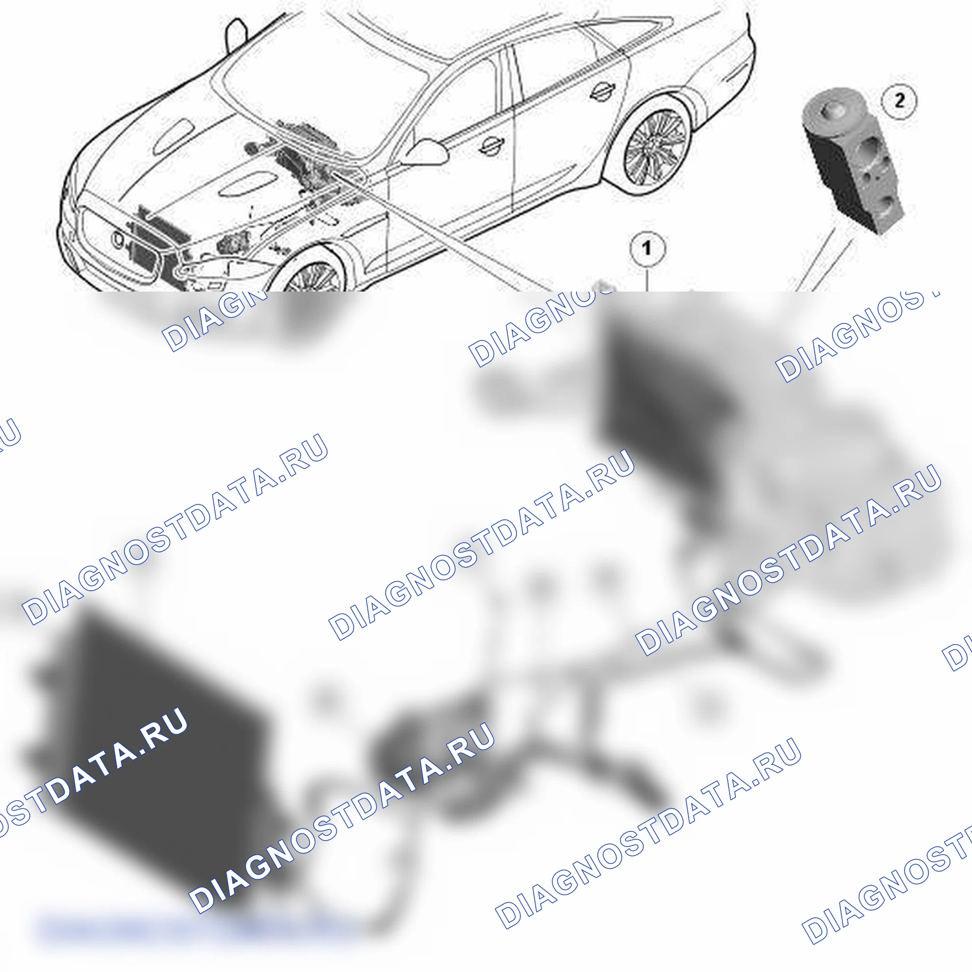 Рис. 70: РАСПОЛОЖЕНИЕ КОМПОНЕНТОВ. Jaguar XJ X351 рестайлинг