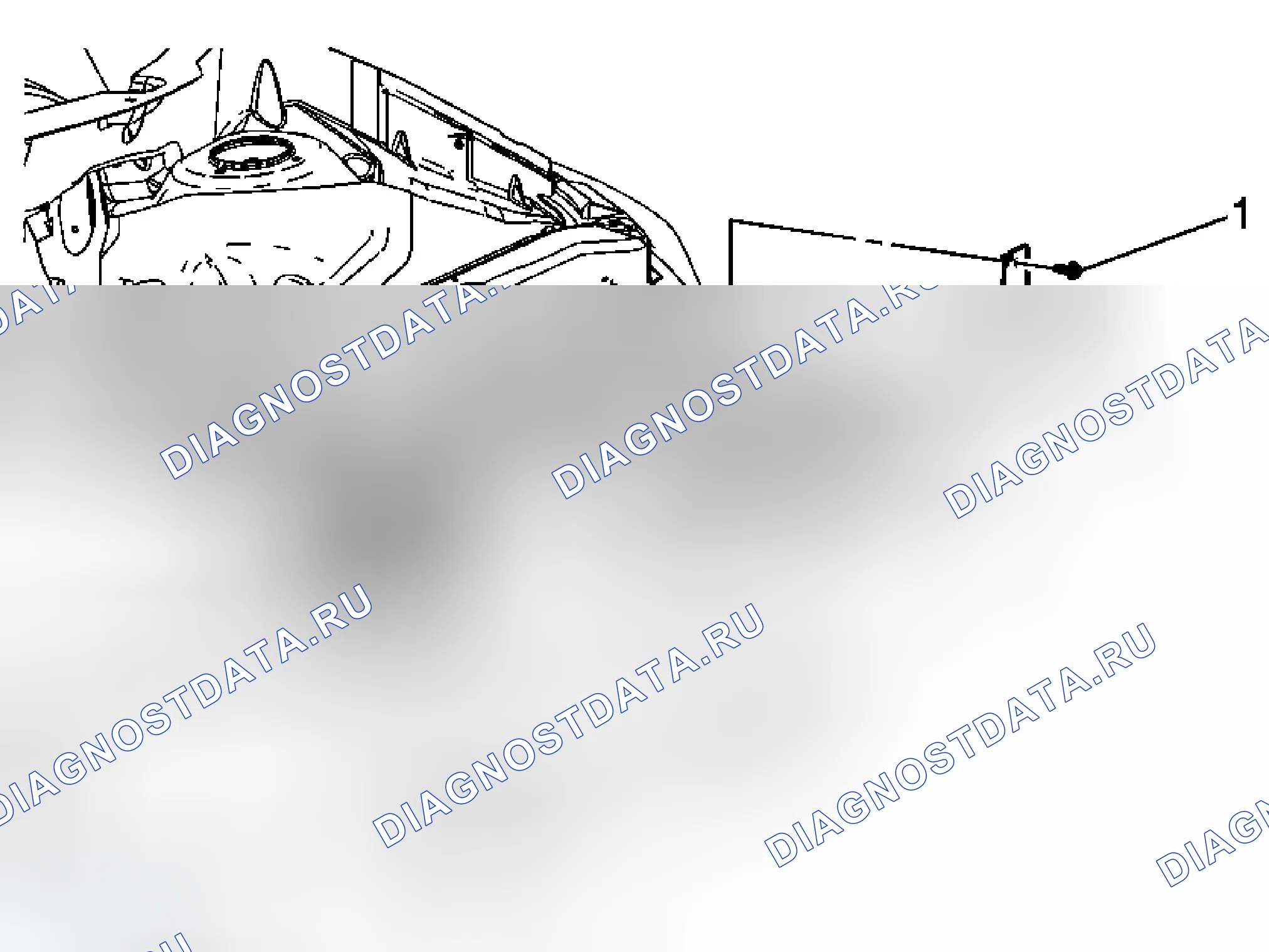 Рис. 11: Замена верхней перегородки и дефлектора радиатора. Chevrolet HHR I