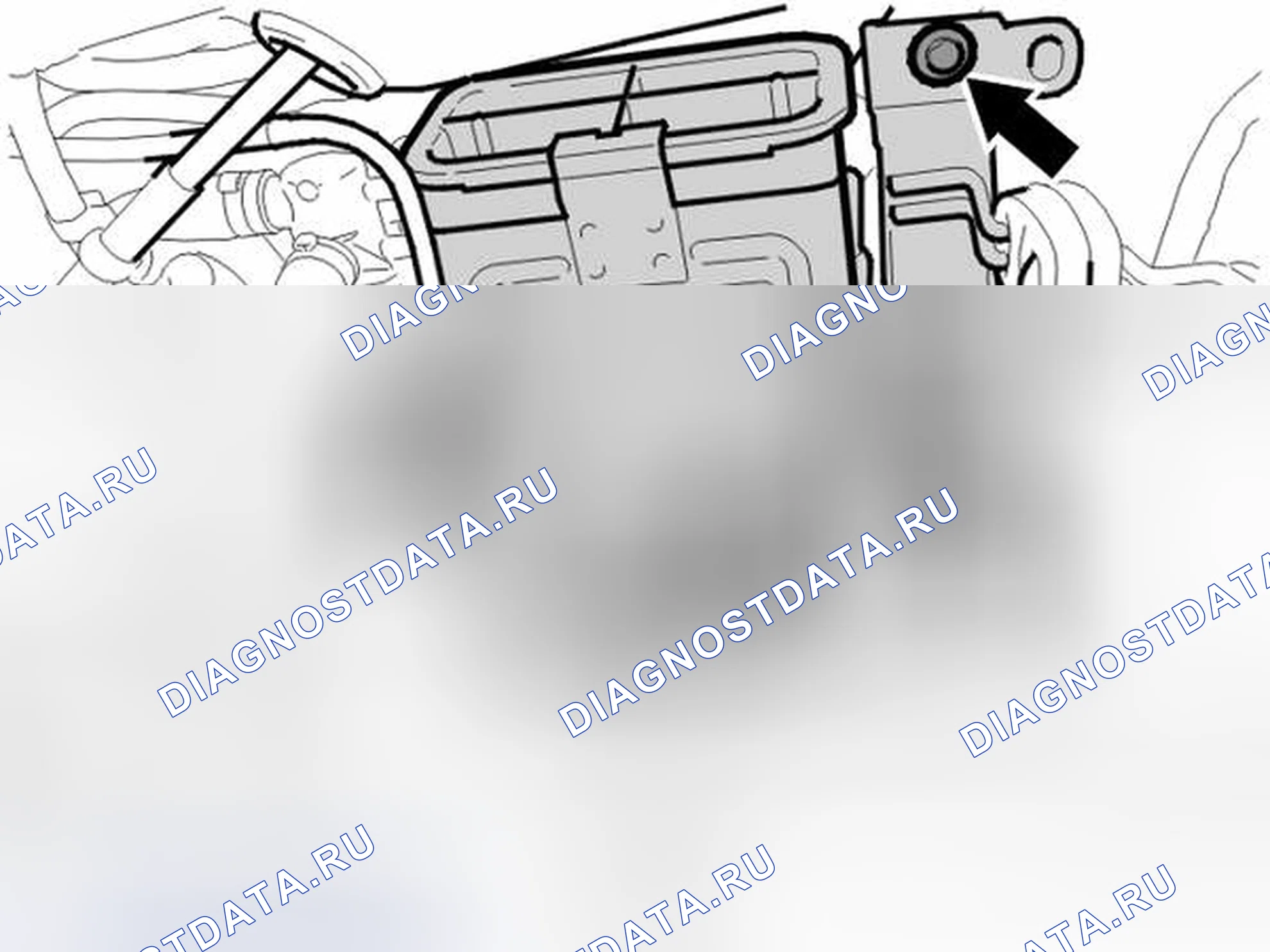 Рис. 63: Демонтаж контейнера угольного фильтра. Volvo C70 I