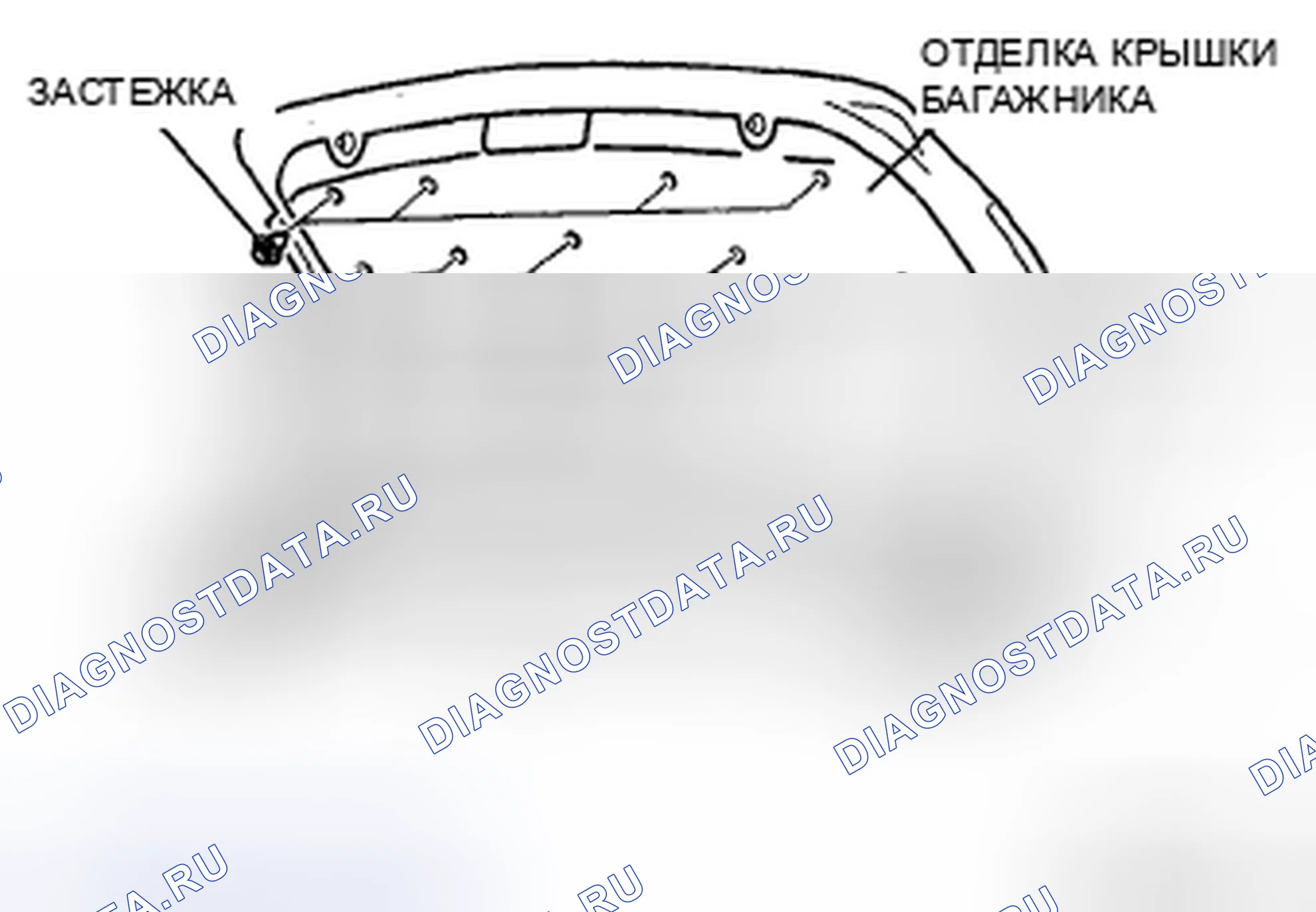 Рис. 52: СНЯТИЕ / УСТАНОВКА облицовки КРЫШКИ БАГАЖНИКА. Honda CR-V IV
