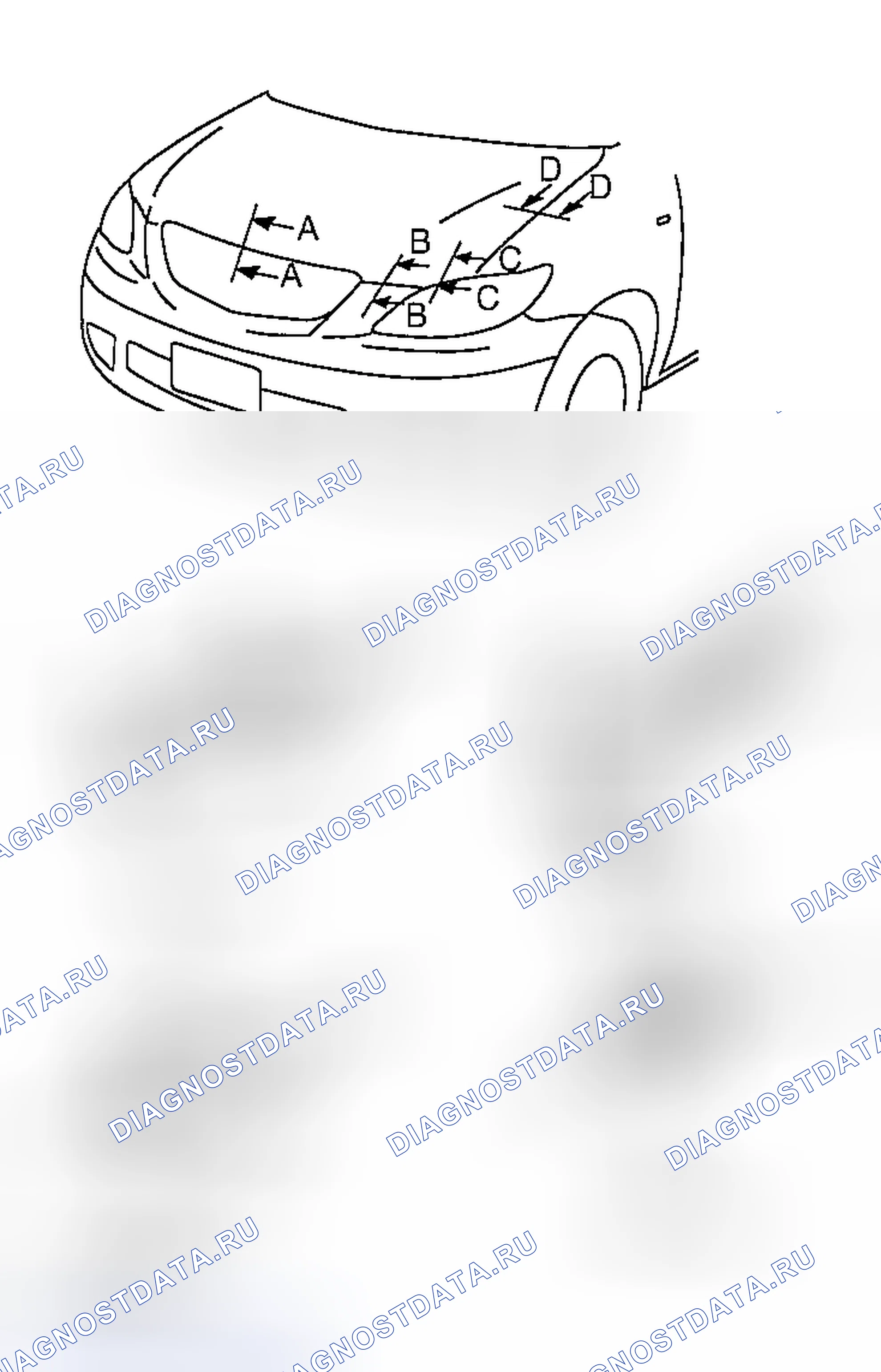 Рис. 4: РЕГУЛИРОВКА КАПОТА. Mazda MPV II рестайлинг