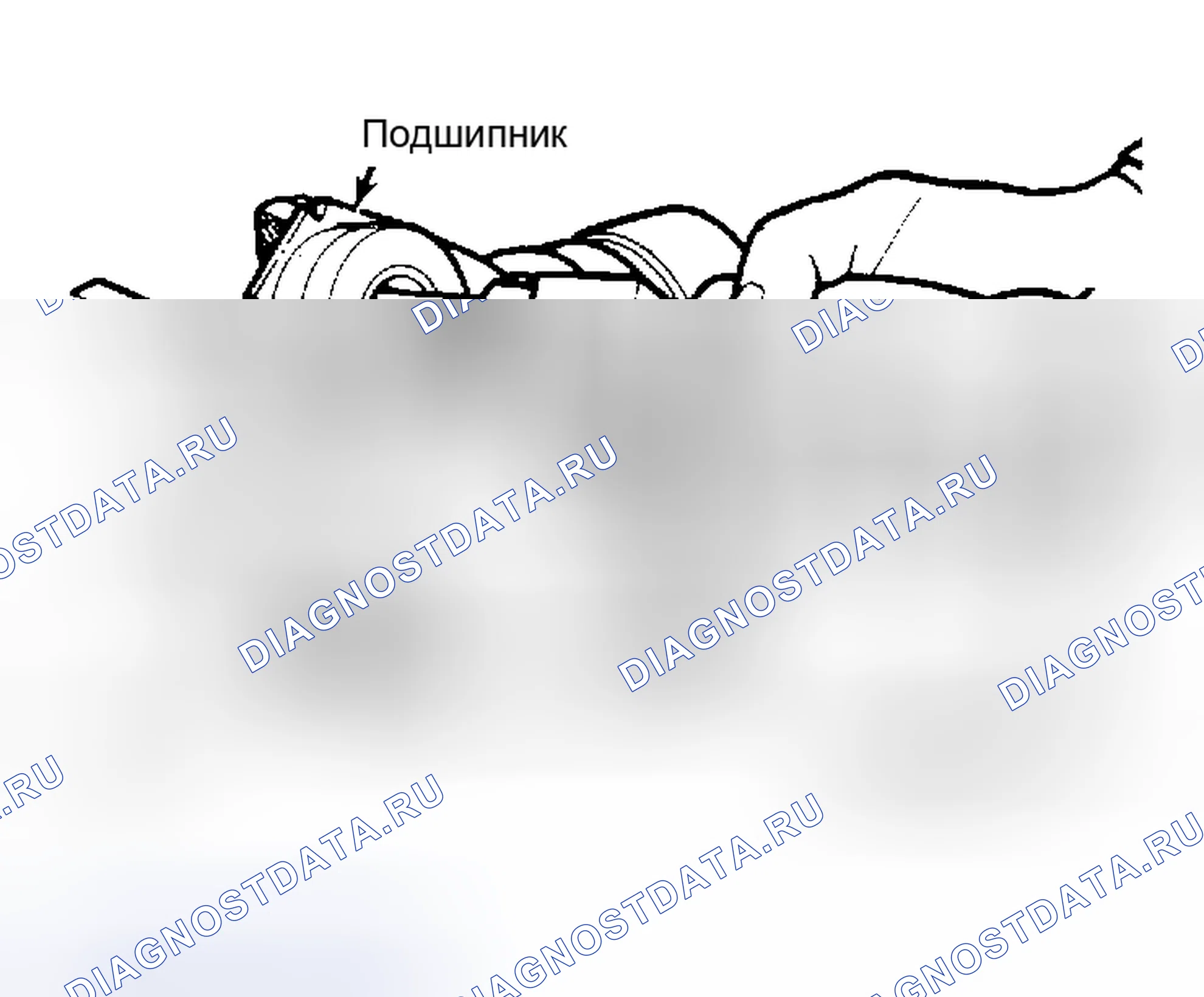 Рис. 7: Снятие кольца подшипника червячного вала с доводчика. Установить новое кольцо, используя пресс-оправку.. Ford Bronco III