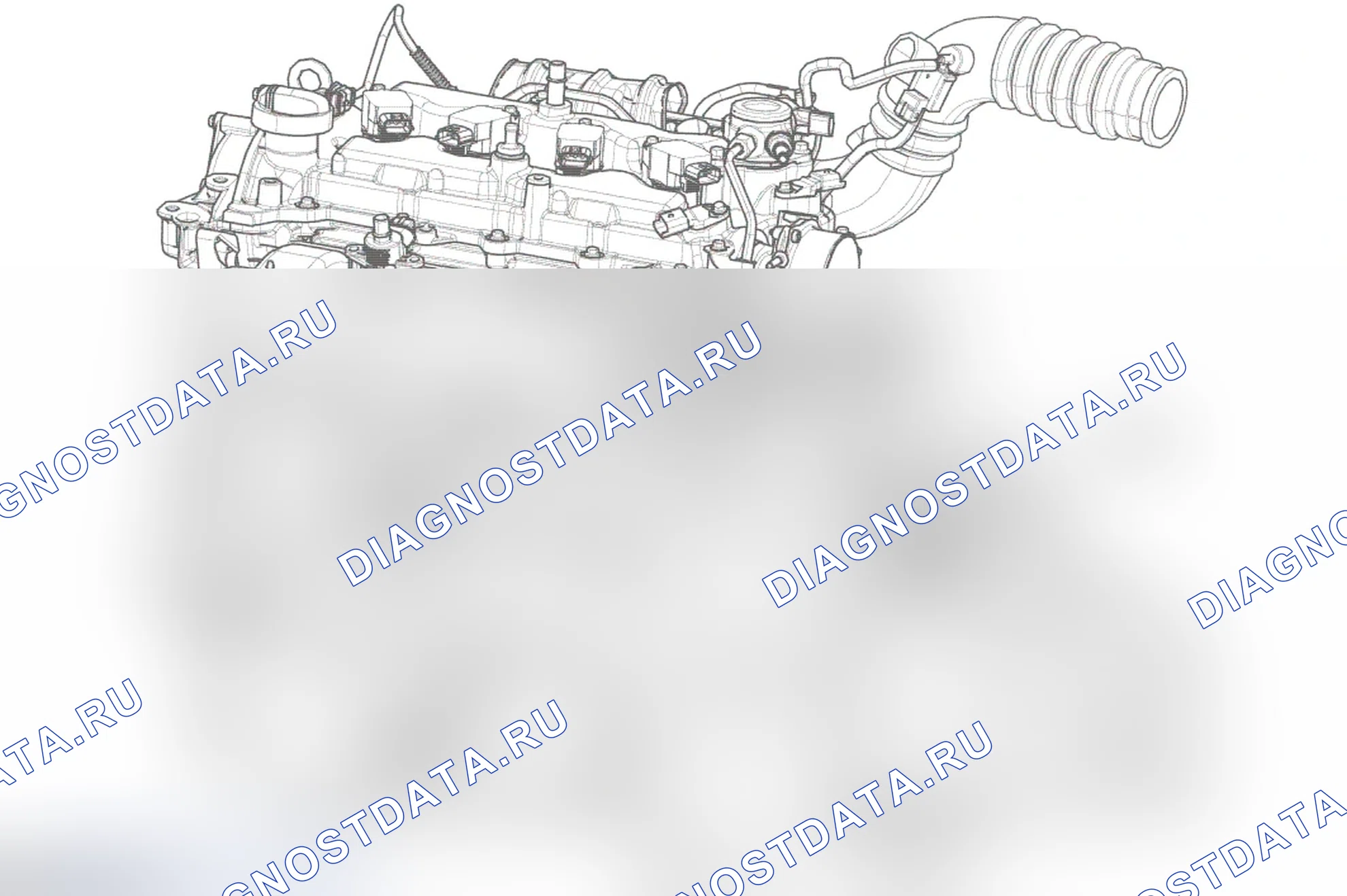 Датчики двигателя и коробки передач в сборе: подетальная схема. Renault Scenic III