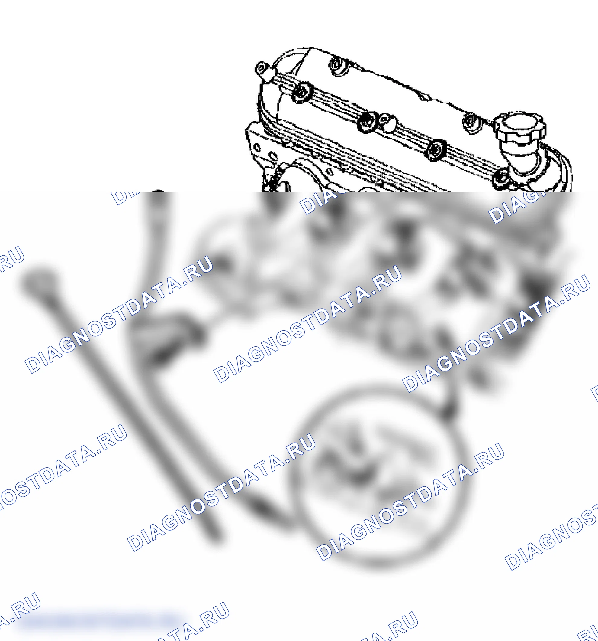 Рис. 1133: Индикатор уровня масла и демонтаж трубки. GMC Savana Special G3500 