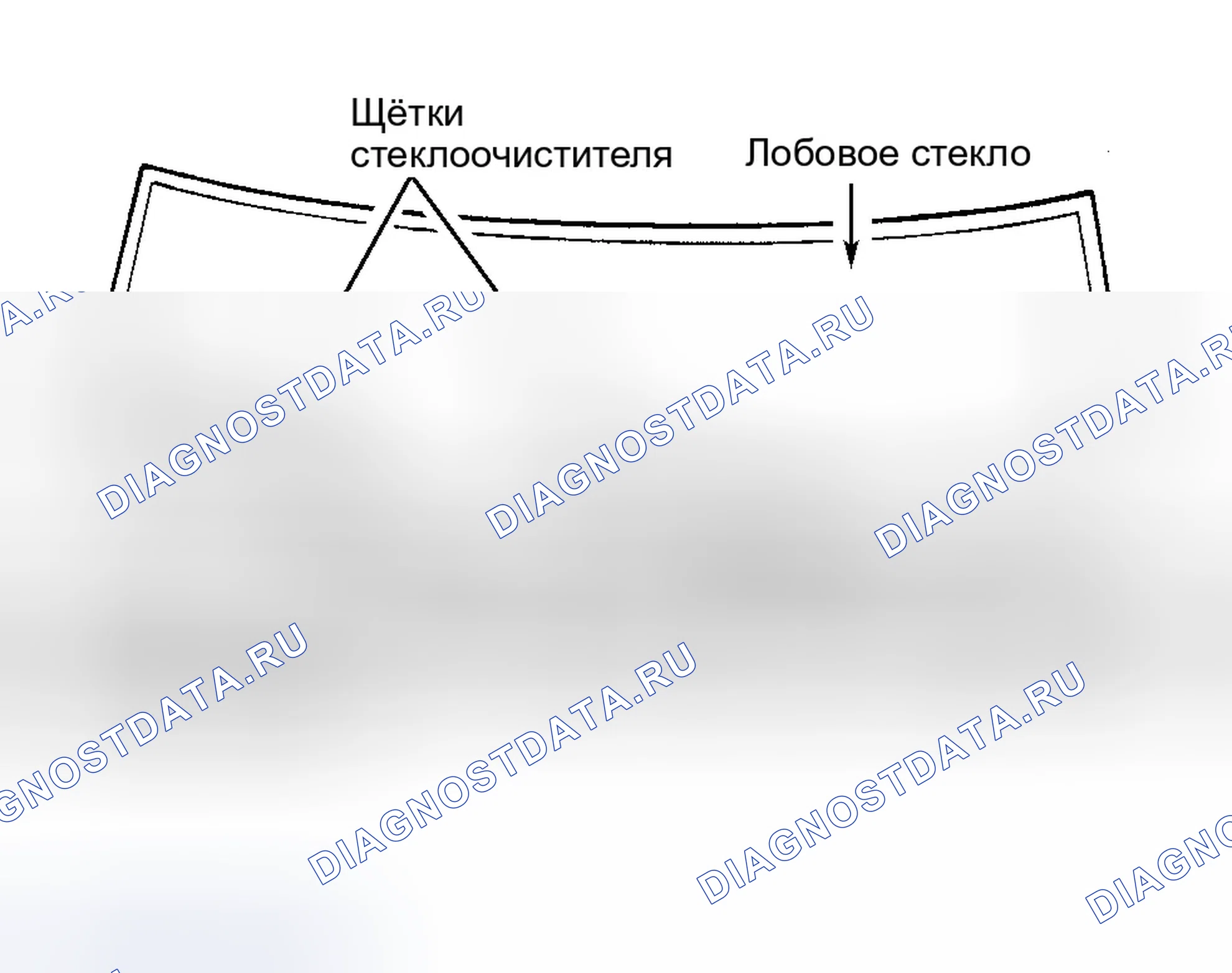 Рис. 3: ЩЕТКИ СТЕКЛООЧИСТИТЕЛЯ. Dodge Ram Wagon B1500 