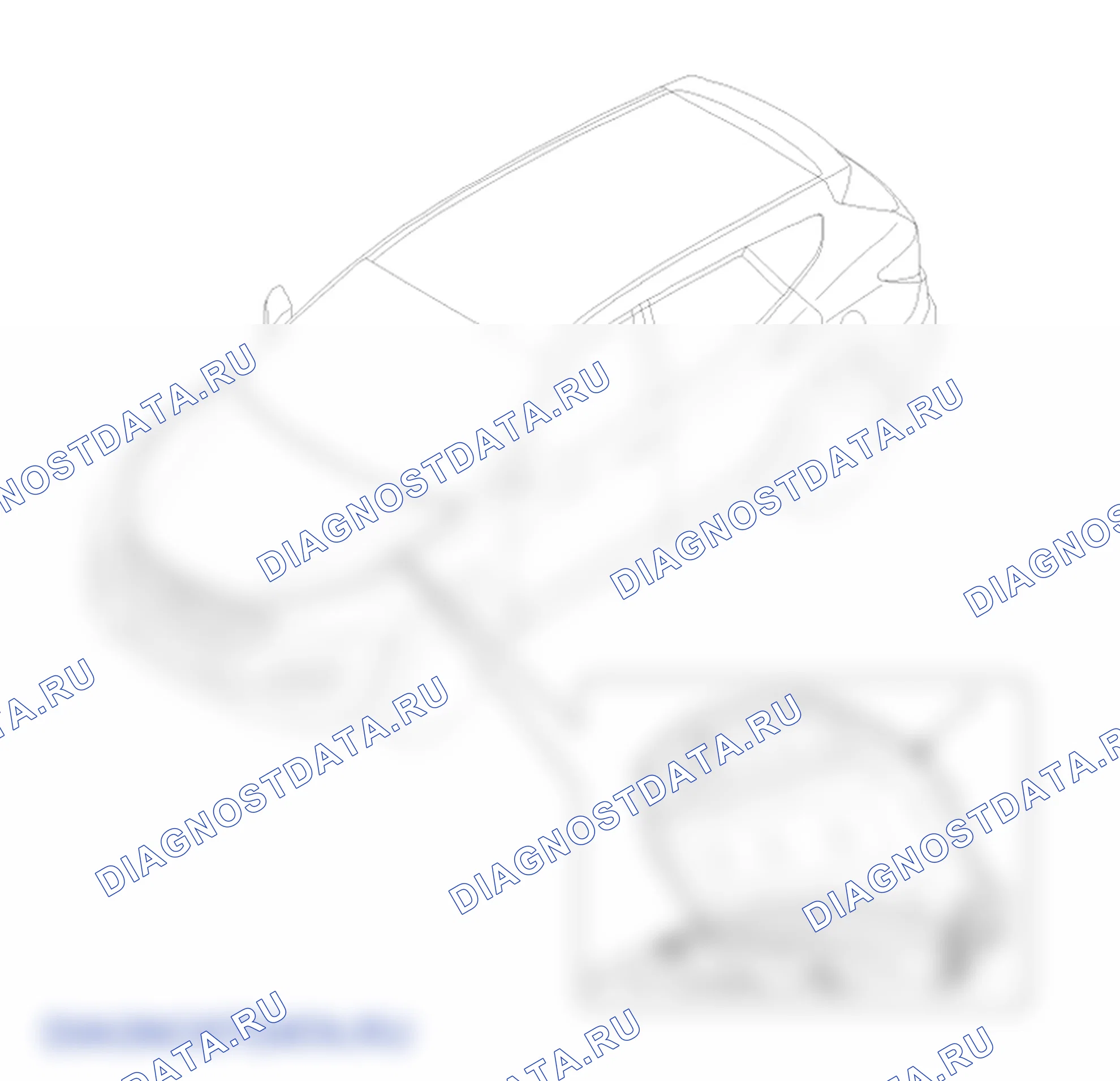 Расположение деталей капота в сборе. Hyundai Santafe Sport DMA