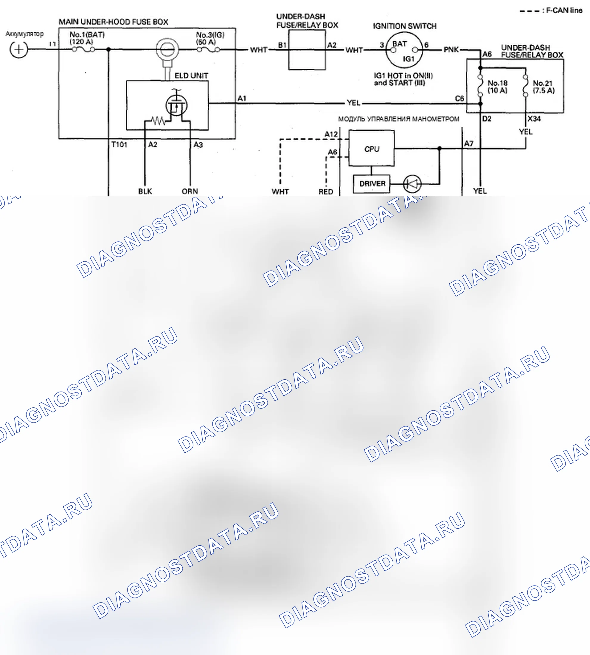 Рис. 2: Принципиальная схема. Acura MDX II рестайлинг