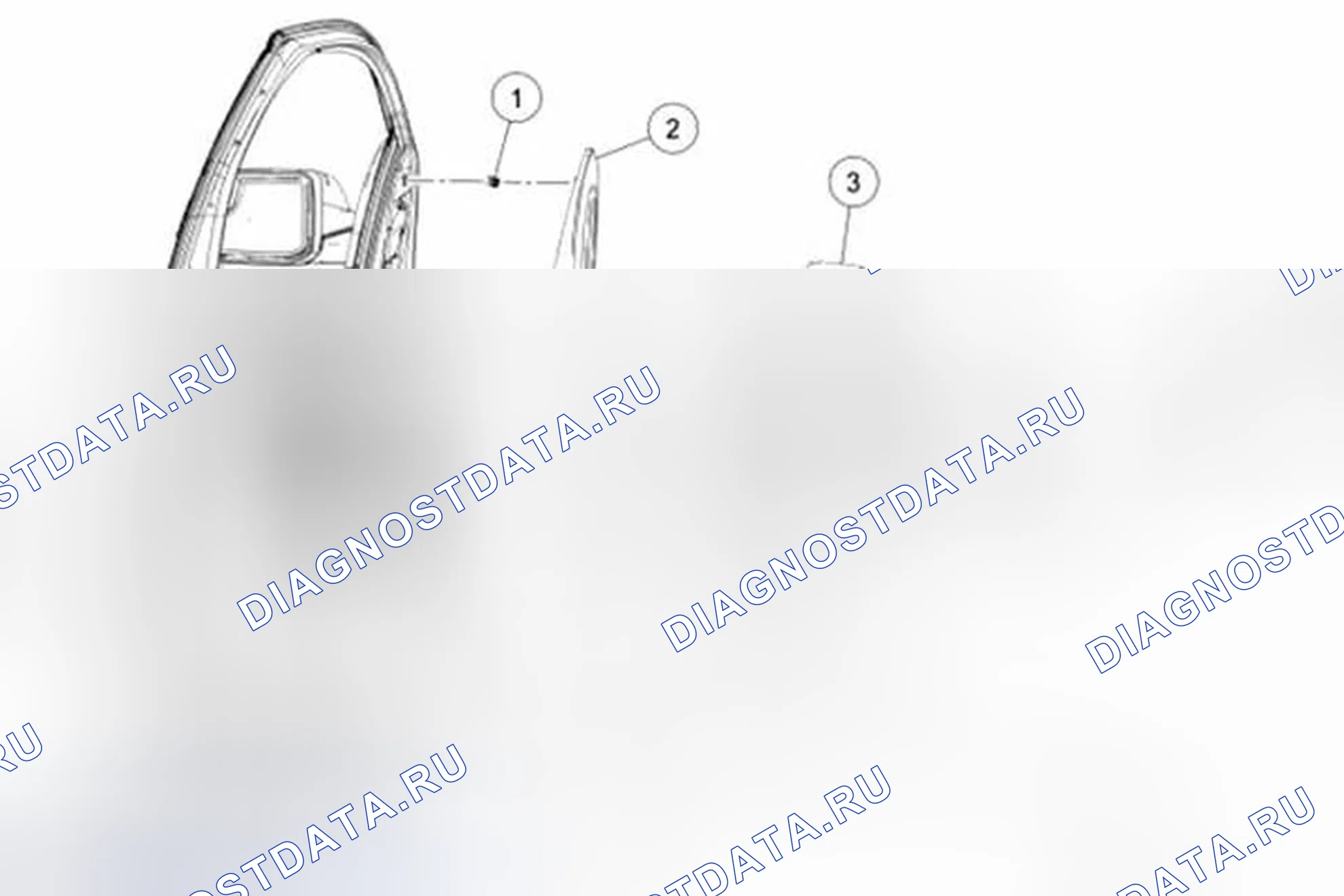 Рис. 11: Панель отделки дверей - передняя часть. Ford Edge I рестайлинг