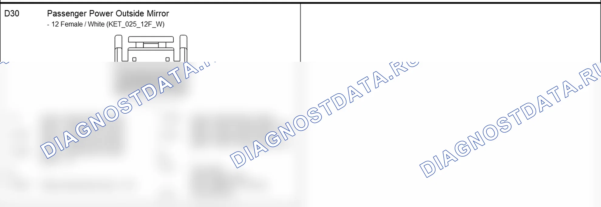 Распиновка разъёма D30 — дверного жгута. Hyundai Elantra V рестайлинг