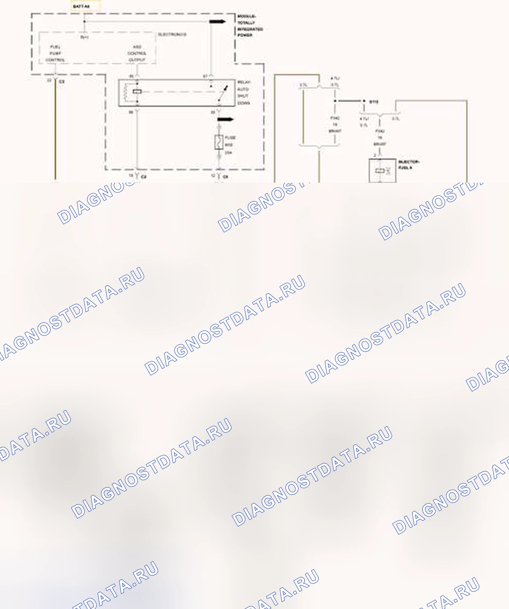 Рис. 258: P0206-СХЕМА ТОПЛИВНОЙ ФОРСУНКИ 6. RAM Cab & Chassis 3500 HD I