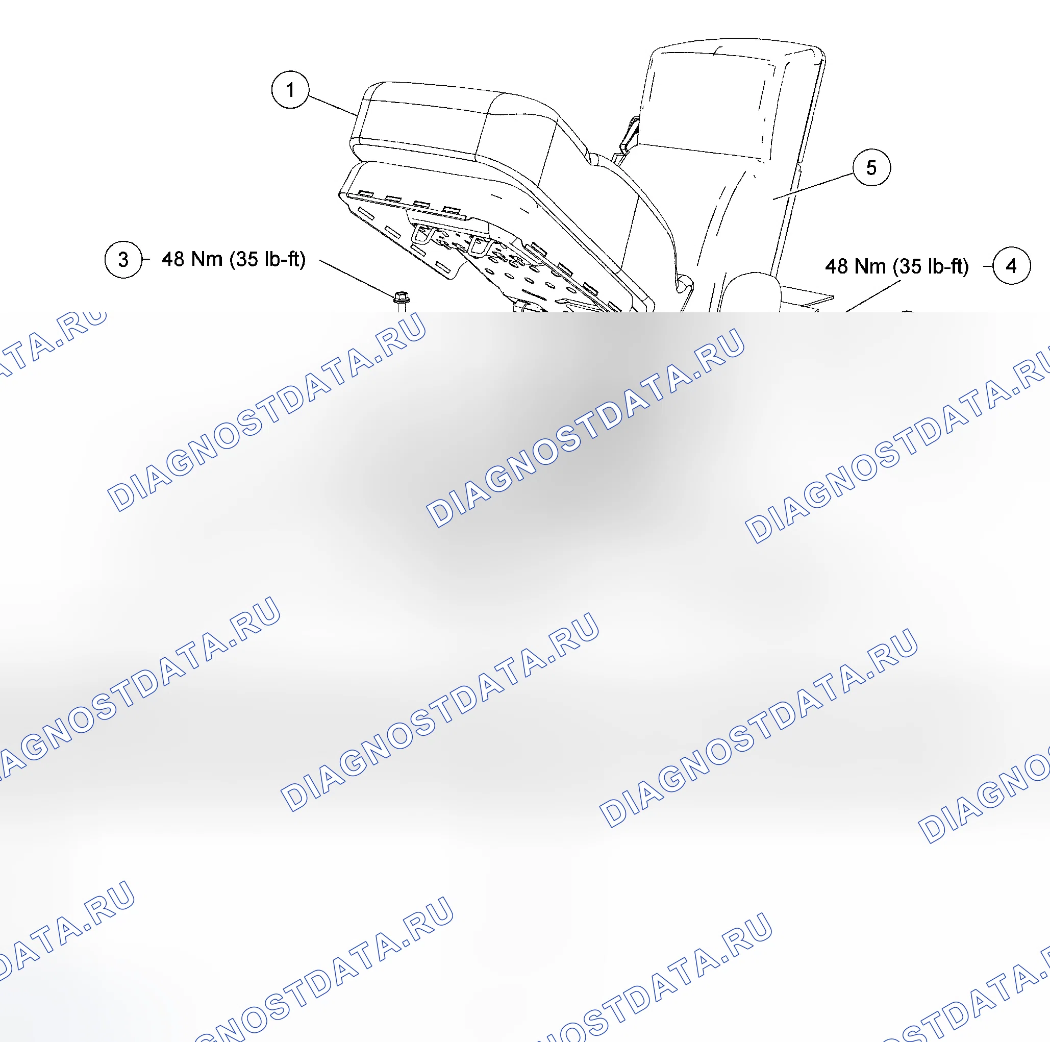 Рис. 242: Сиденье - переднее, 20 процентов. Ford Pickup F350 Super Duty 