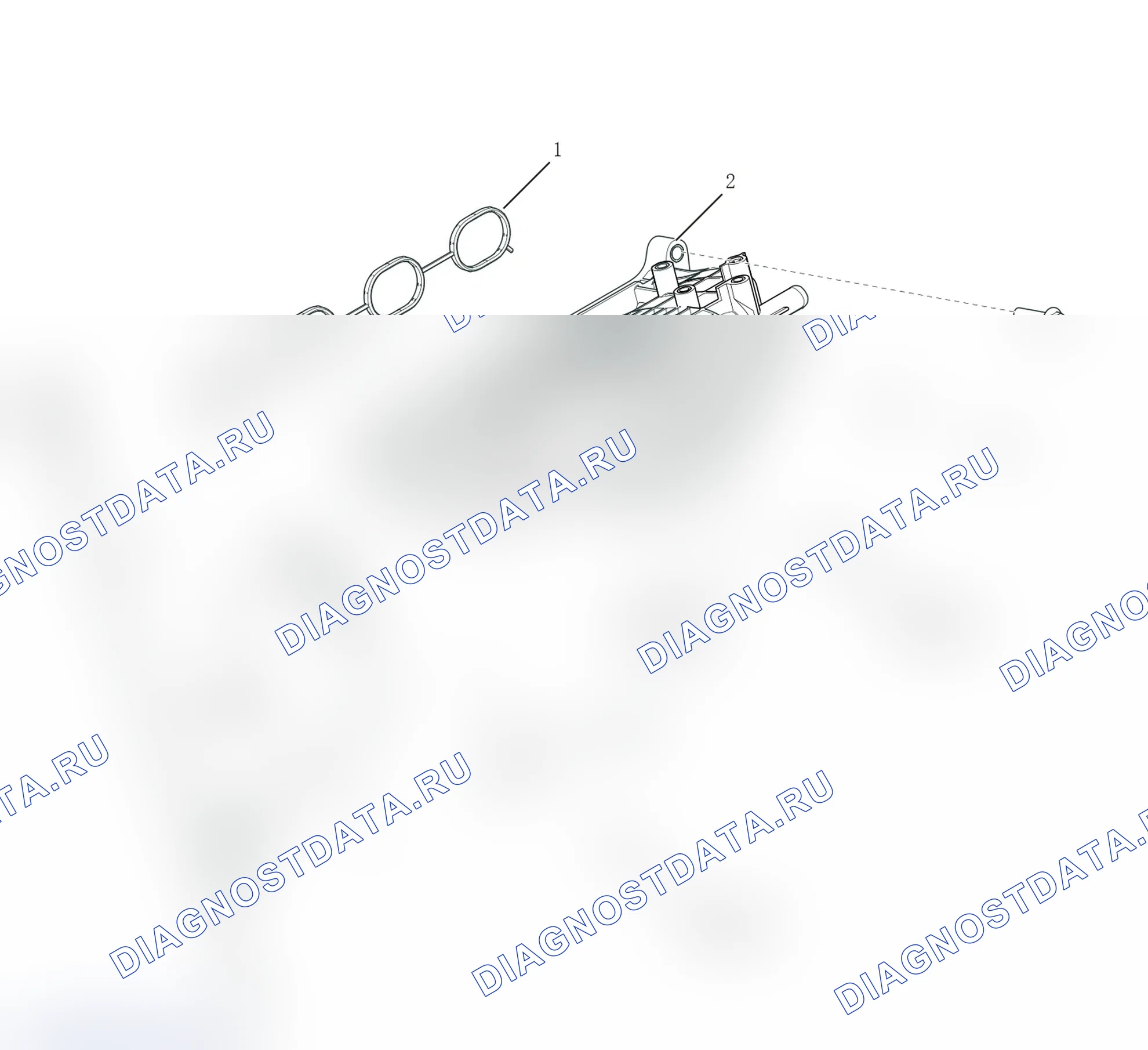 Схема расположения впускного коллектора — Haval H6. Haval H6 III