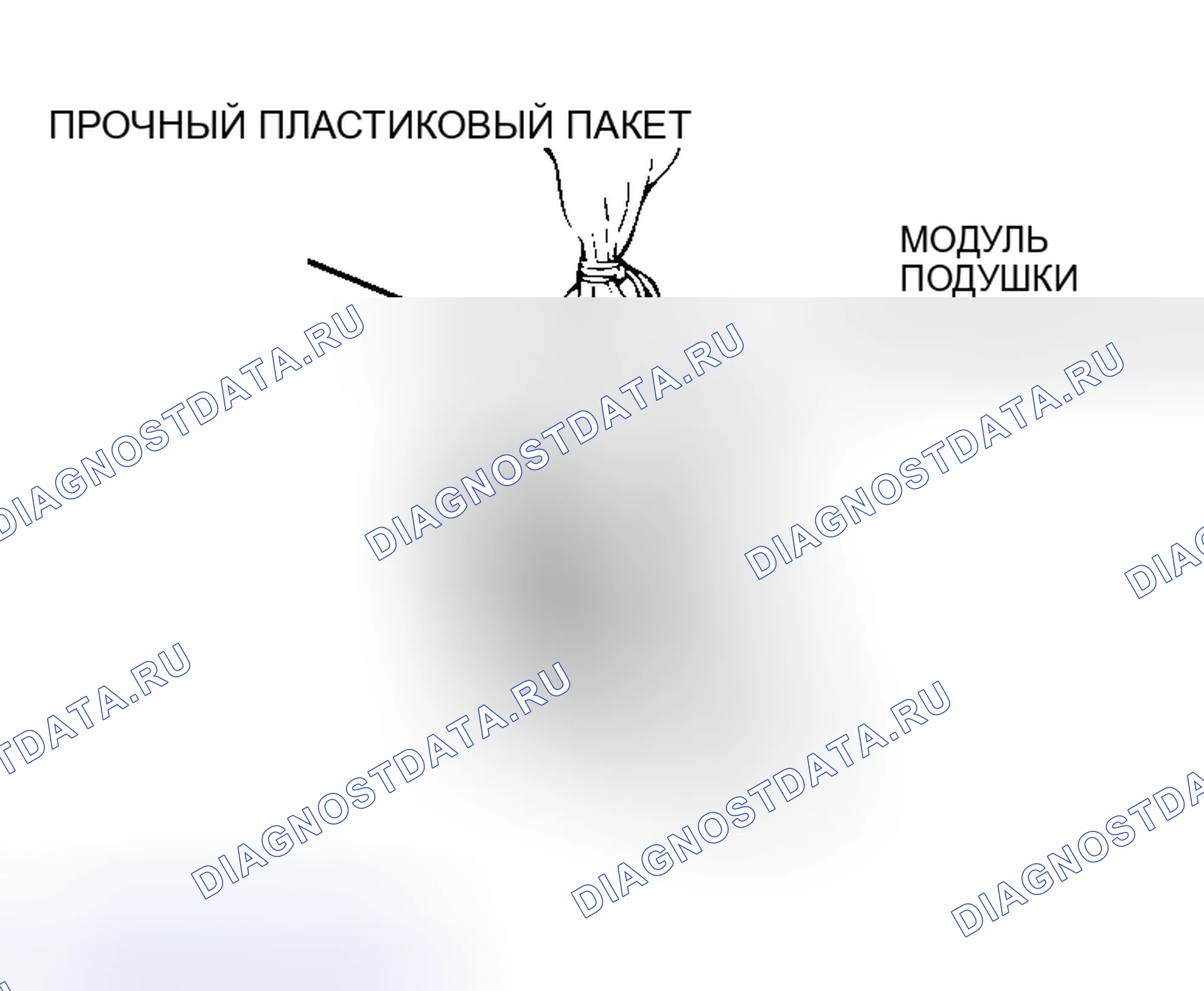 Рис. 766: УТИЛИЗАЦИЯ РАЗВЕРНУТОГО МОДУЛЯ ПОДУШКИ БЕЗОПАСНОСТИ И УПРАВЛЯЕМОГО УСТРОЙСТВА ПРЕДВАРИТЕЛЬНОГО НАТЯЖЕНИЯ РЕМНЯ. Mitsubishi Outlander I