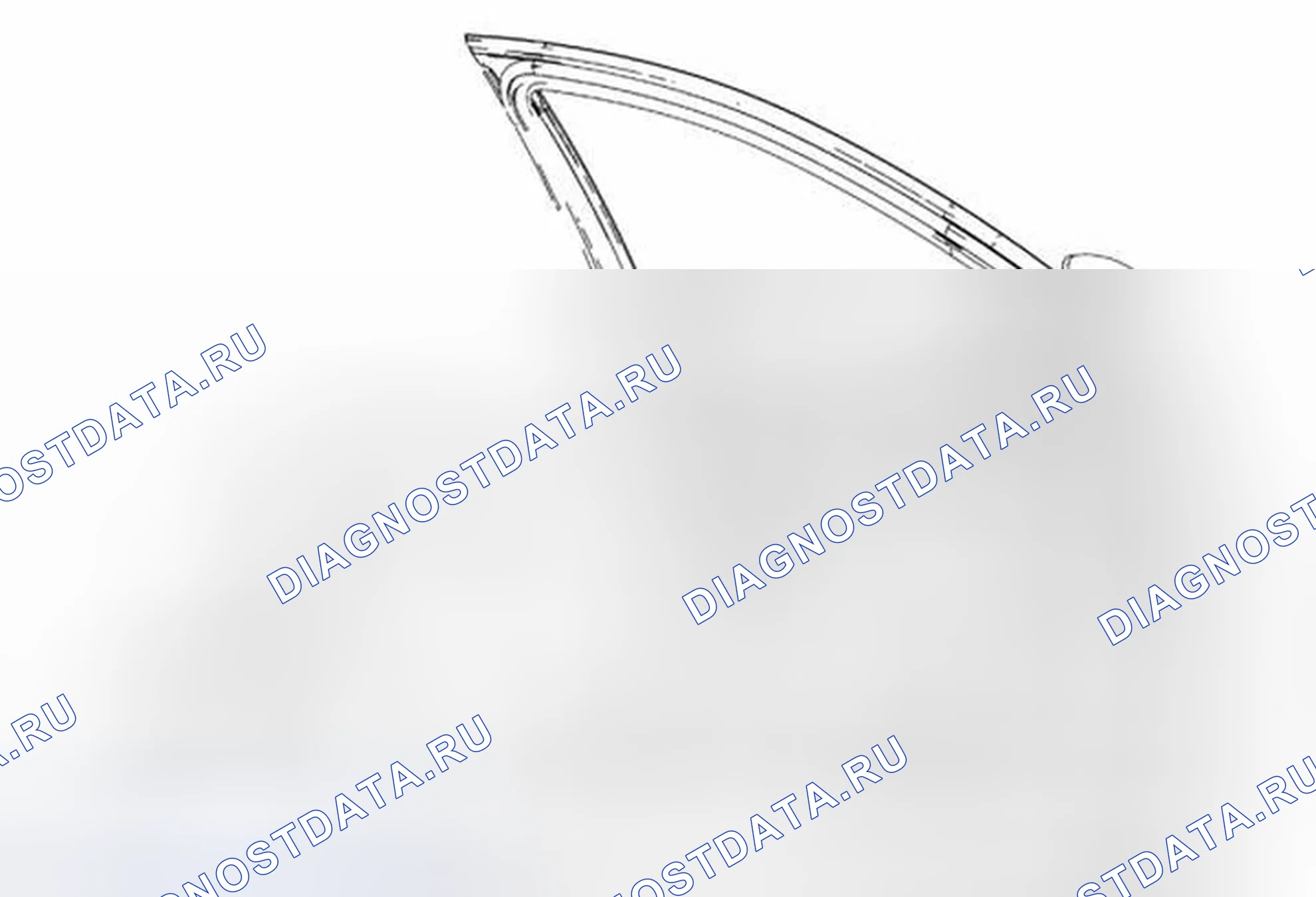 Рис. 31: Замена дефлектора воды передней стороны двери. Chevrolet Cruze I рестайлинг