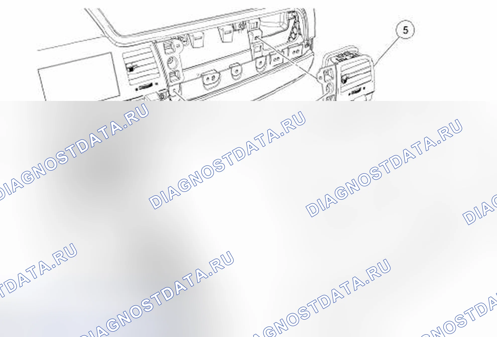Рис. 167: Регистр - сторона пассажира. Hyundai ix55 I