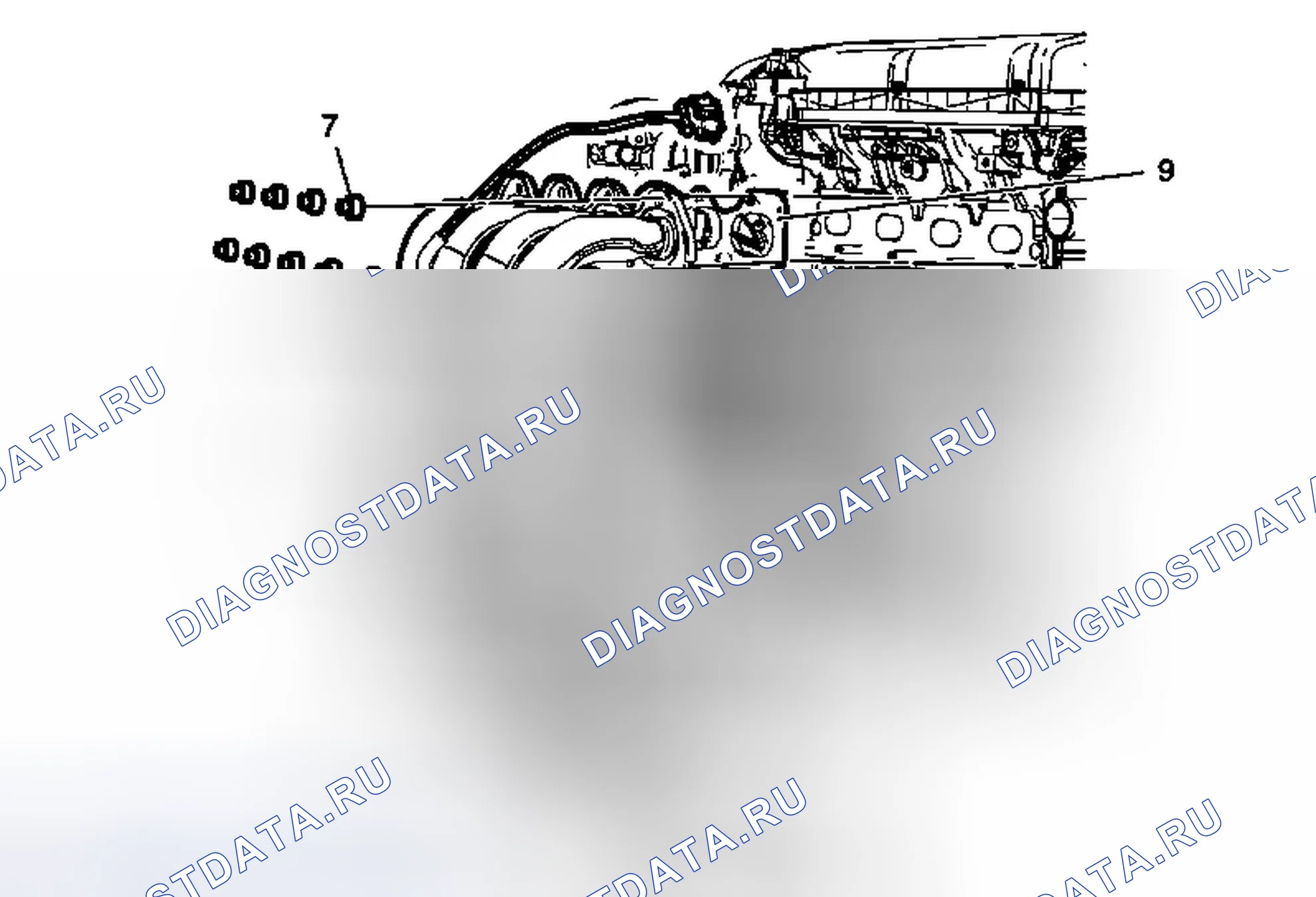 Рис. 12: Замена выпускного коллектора. Chevrolet Cruze I рестайлинг
