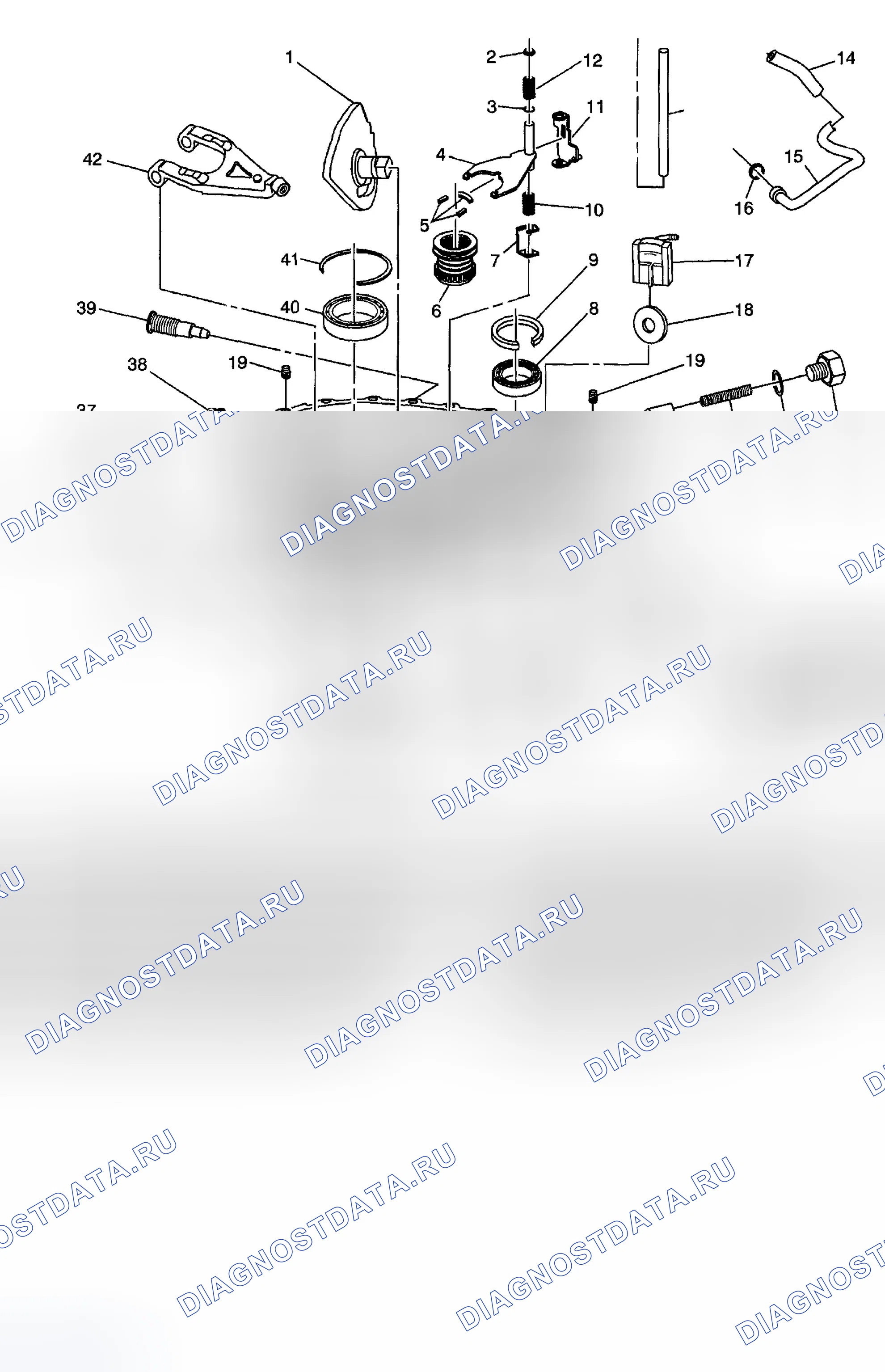 Рис. 389: Раздаточная коробка в разобранном виде. Chevrolet Silverado 2500 