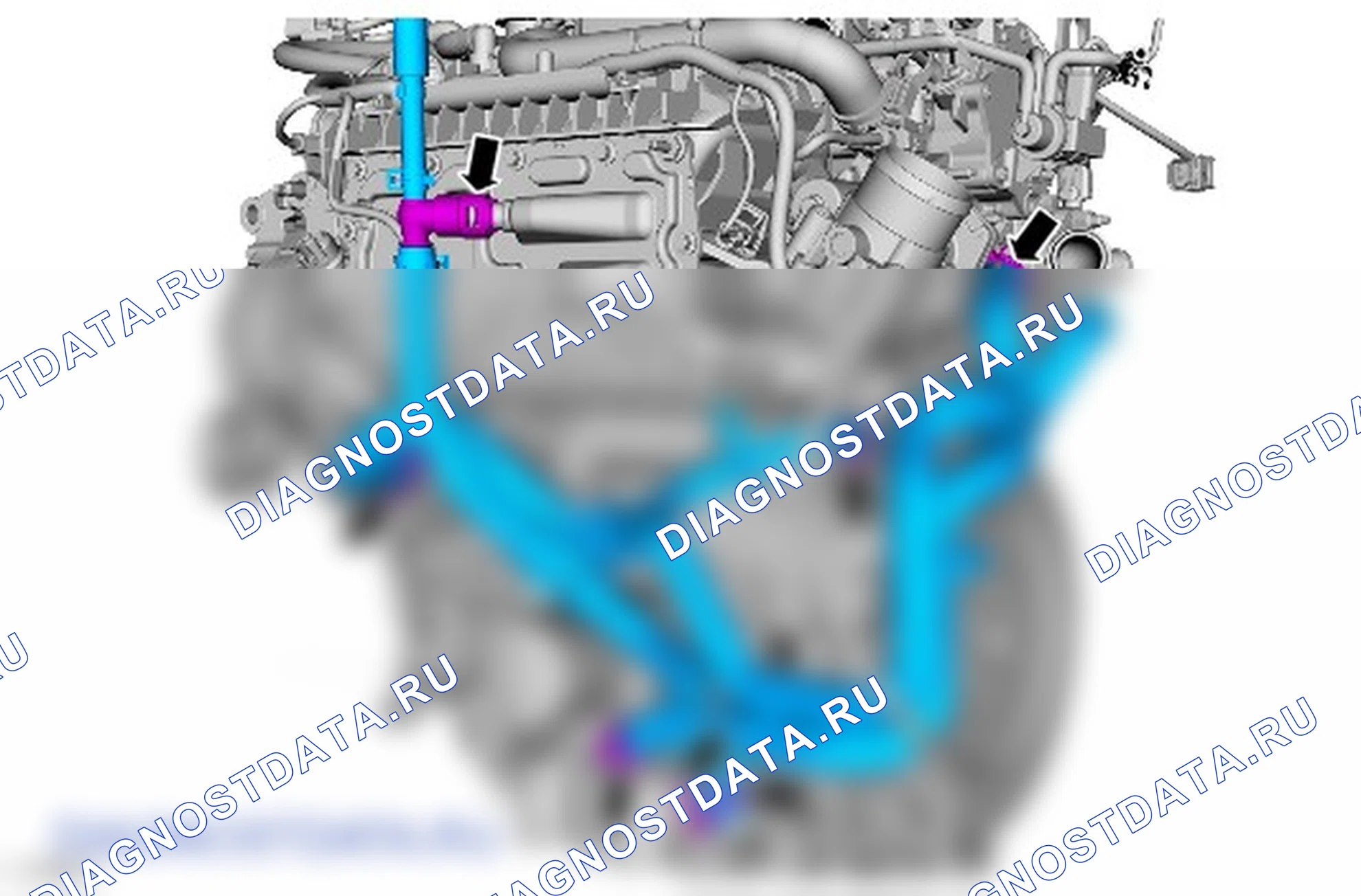 Как снять присоединяемые детали двигателя. Ford S-MAX II