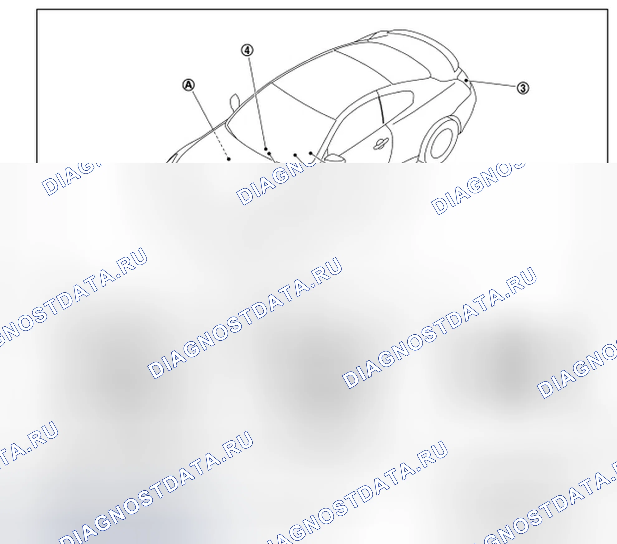 Рис. 7: Расположение компонентов. Infiniti Q60 I