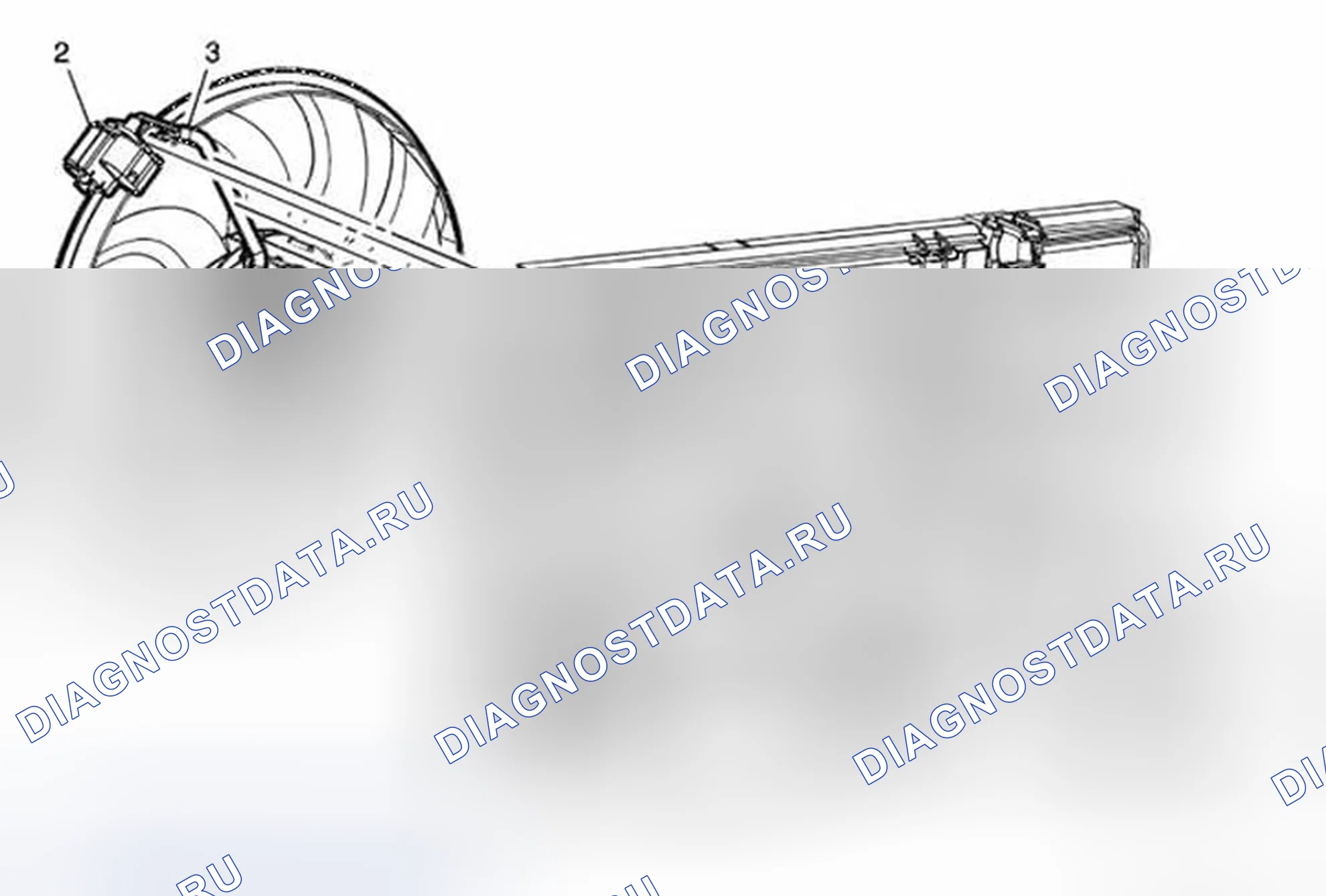 Рис. 5: Замена вентилятора охлаждающей жидкости двигателя (LUJ, LUV). Buick Encore I