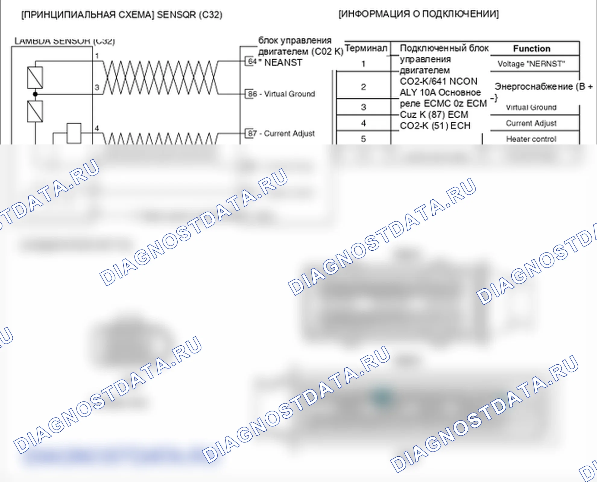 Фрагмент электросхемы: P2239. Kia Sorento BL