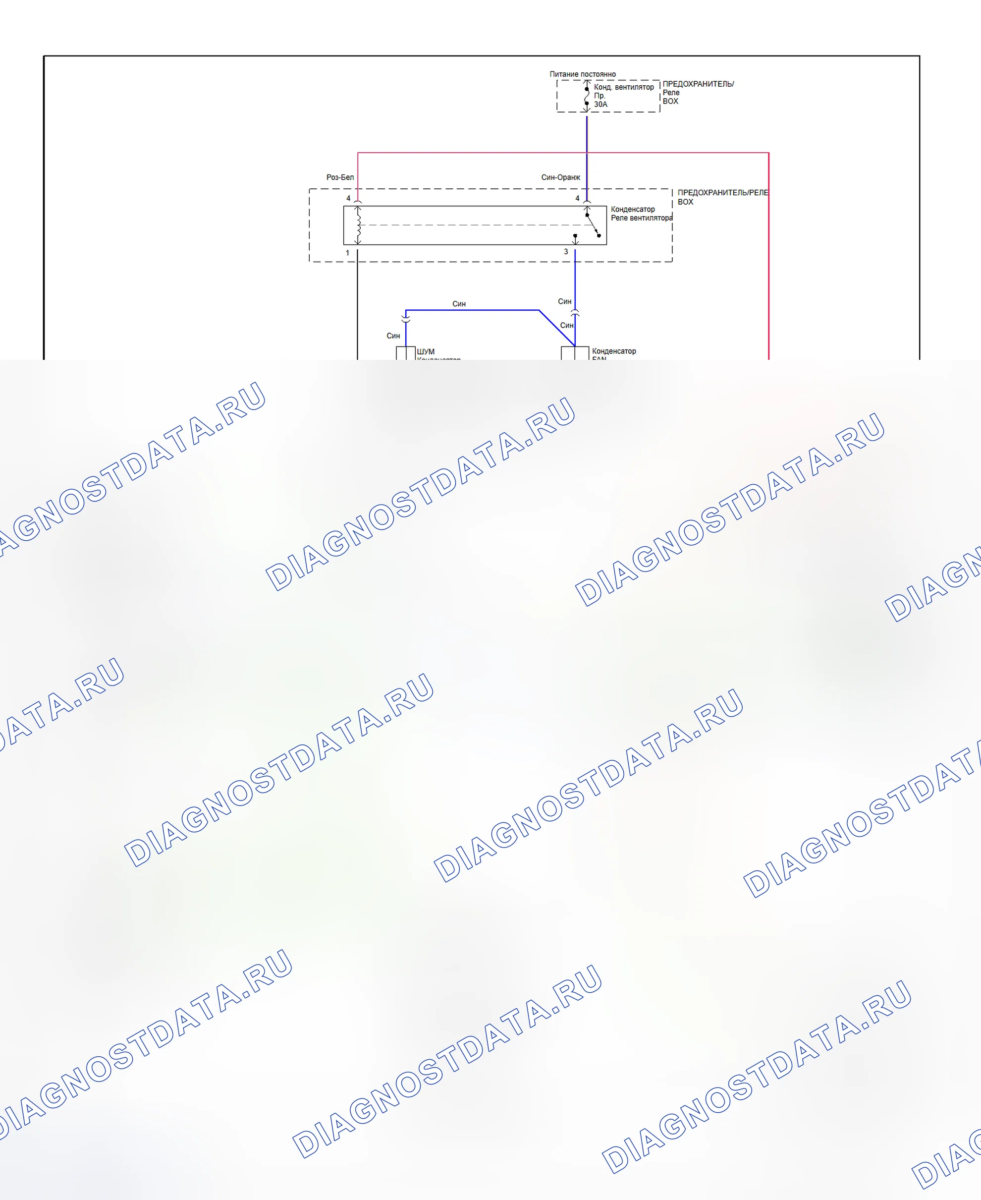 Рис. 6: Схема подключения системы A / C-отопитель (1995-1 / 2 Rodeo; 3.2L 1 из 2). Geely Coolray I