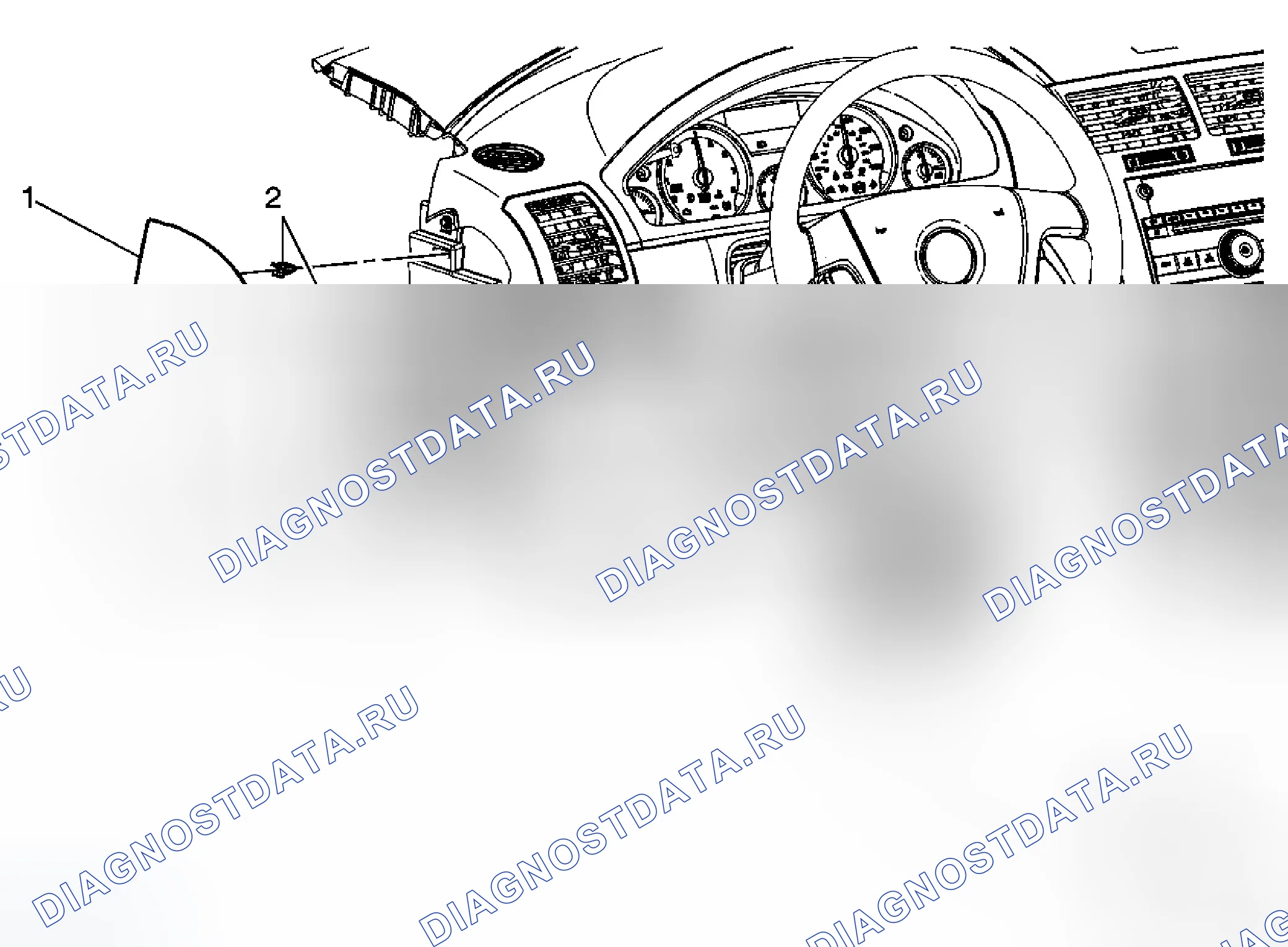 Рис. 159: Замена крышки отверстия доступа отсека приборной панели (OUTLOOK). Chevrolet Traverse I