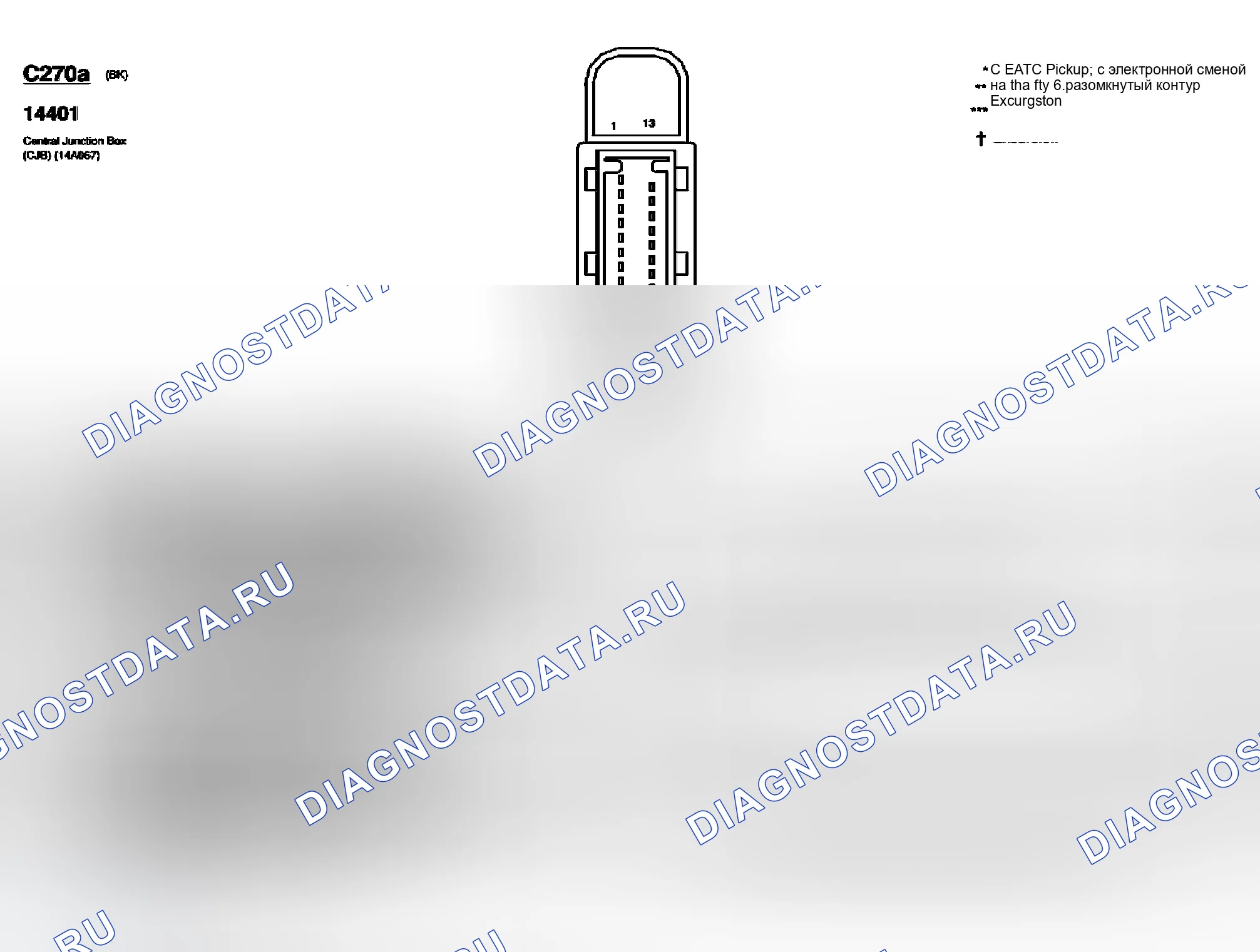 Рис. 89: Идентификация разъема C270a. Ford Pickup F150 