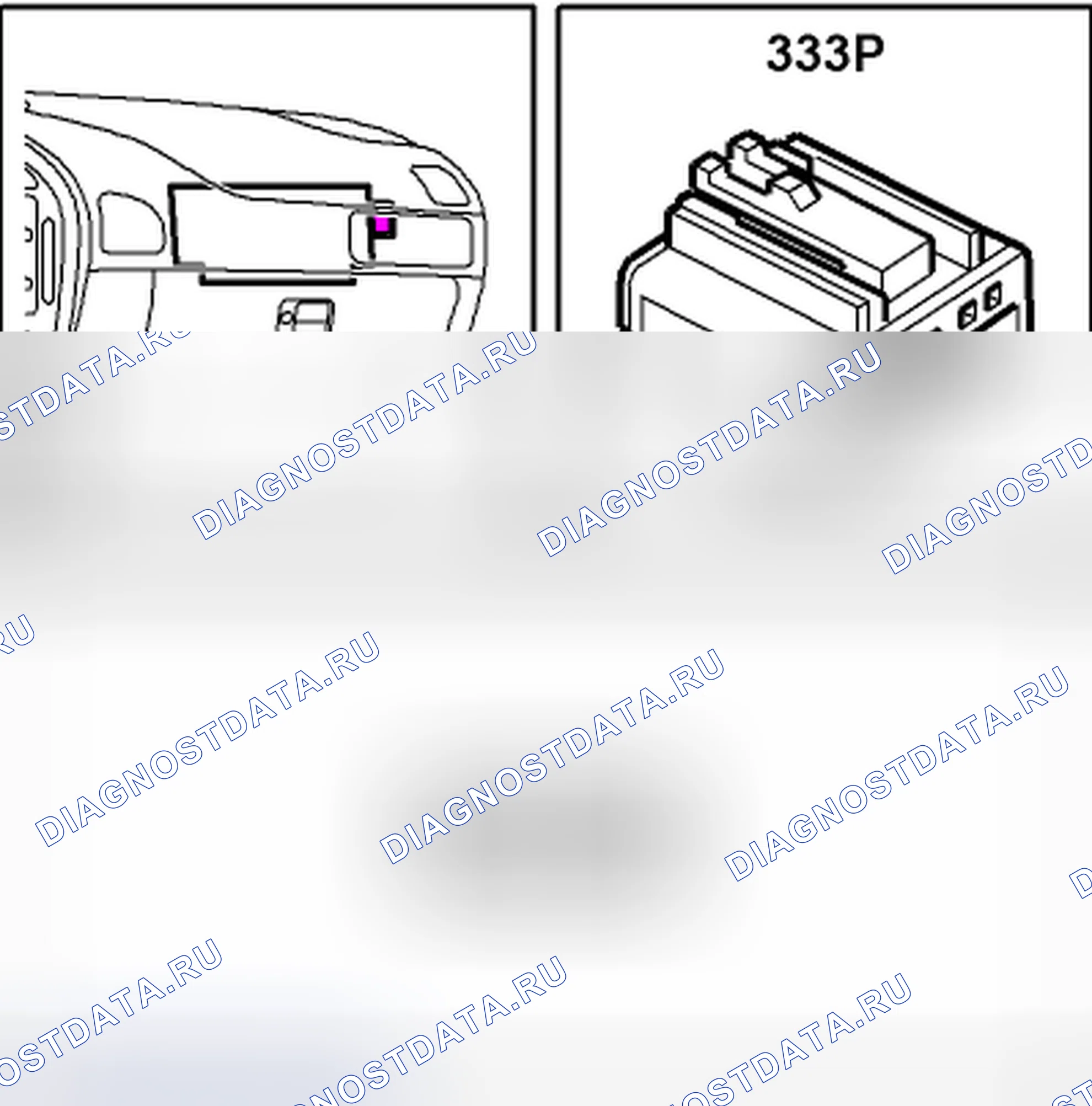 Рис. 161: ПОДУШКА БЕЗОПАСНОСТИ ПАССАЖИРСКАЯ (333P). Kia Picanto III