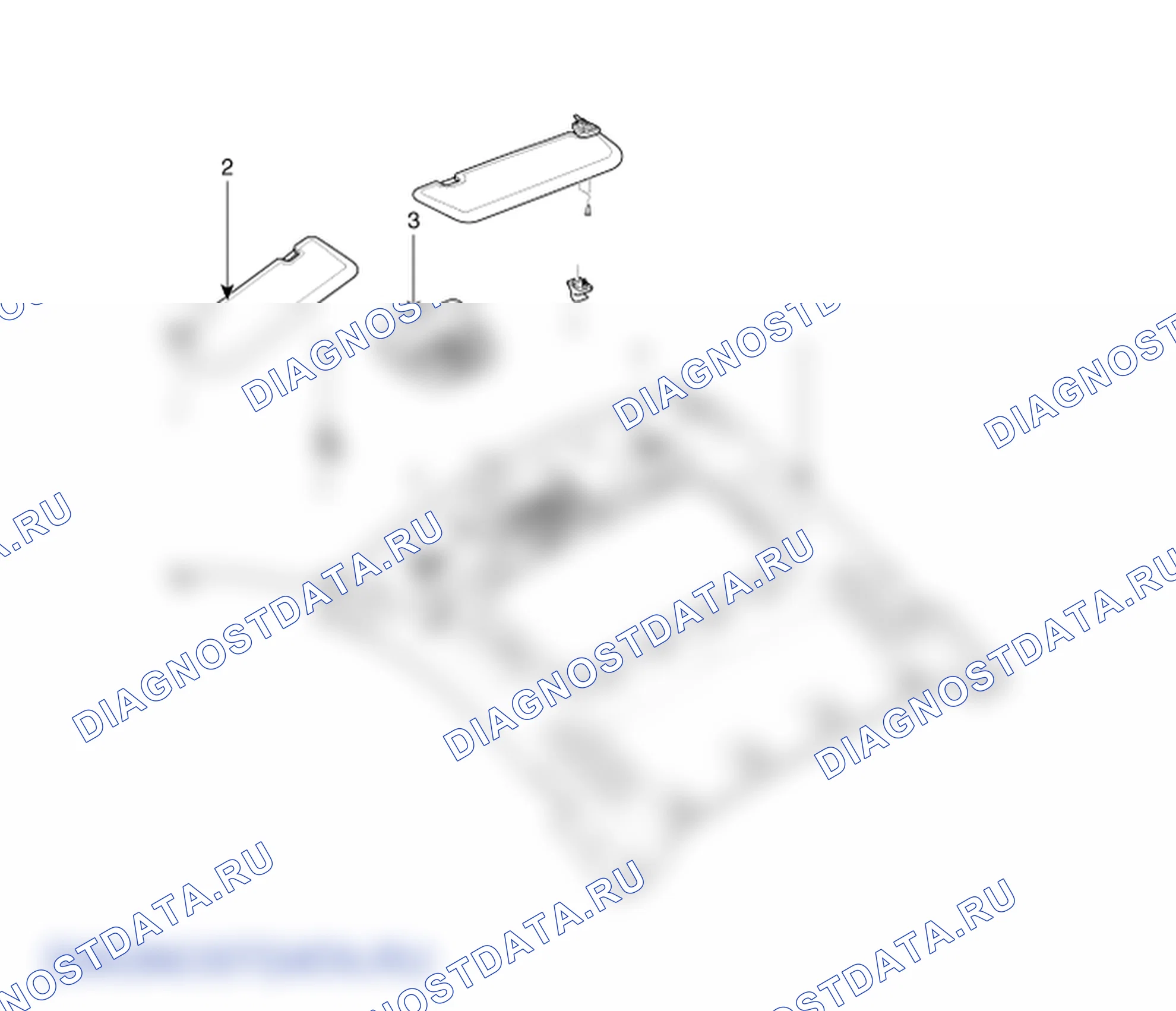 Детали обивки потолка. Hyundai Genesis Coupe(Bk)-U.S. I